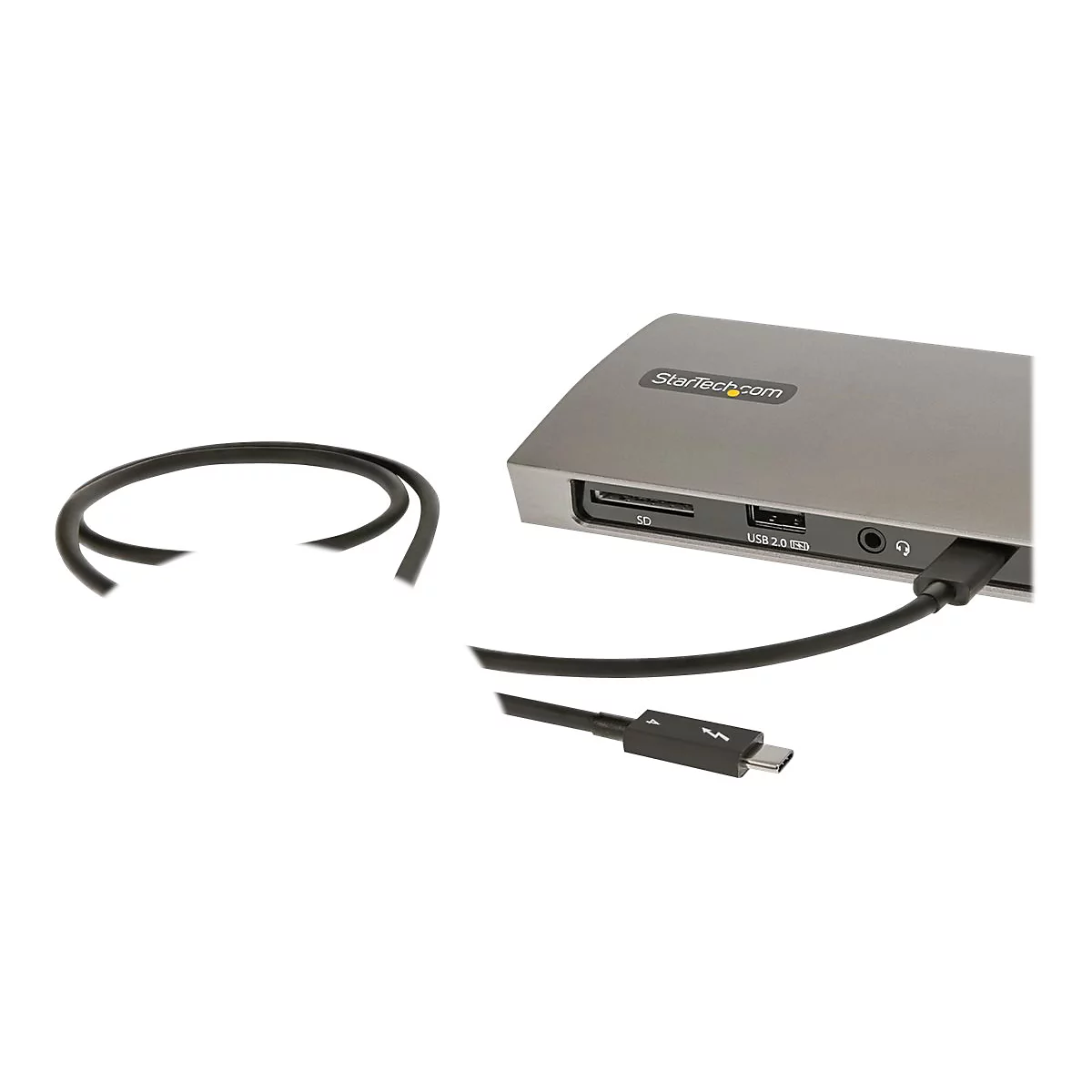 StarTech.com Thunderbolt 4 Dock, 96W Power Delivery, Single 8K/Dual Monitor 4K 60Hz, 3xTB4/USB4 ports, 4xUSB-A, SD, GbE, Thunderbolt 4 Docking Station for Windows or TB3 MacBook, 0.8m - Dockingstation - Thunderbolt 4 - 3 x Thunderbolt - 1GbE