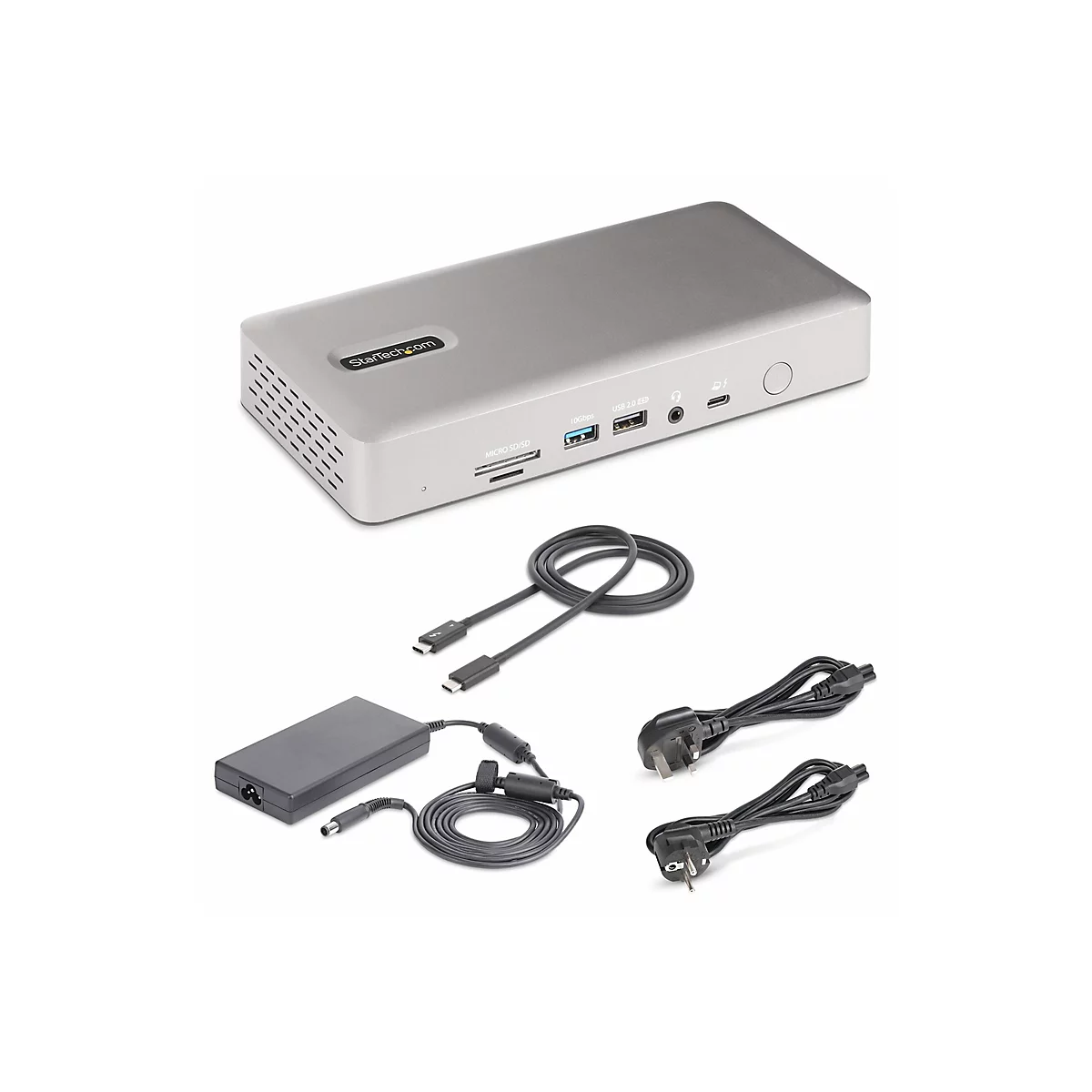 StarTech.com Thunderbolt 4 Multi-Display Docking Station, Quad/Triple/Dual Monitor Dock, 2x HDMI/2x DisplayPort, 7x USB Hub, 2.5 Gigabit Ethernet, 98W Power Delivery, for Windows/MacBook - TB4 Host Cable (132UE-TB4USB4DOCK) - Dockingstation - Thun...
