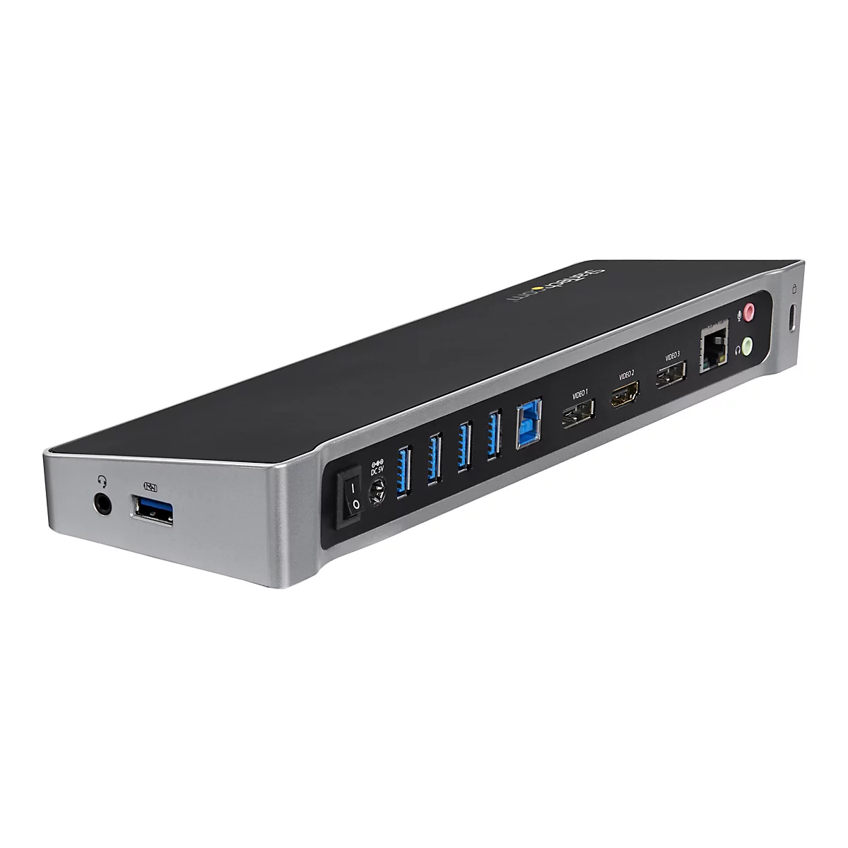 StarTech.com Triple-Video Laptop Dockingstation - Windows / macOS - Unterstützt drei Displays, 2x DisplayPort und HDMI oder 4K Ultra HD an einem Monitor - Dockingstation - USB - GigE