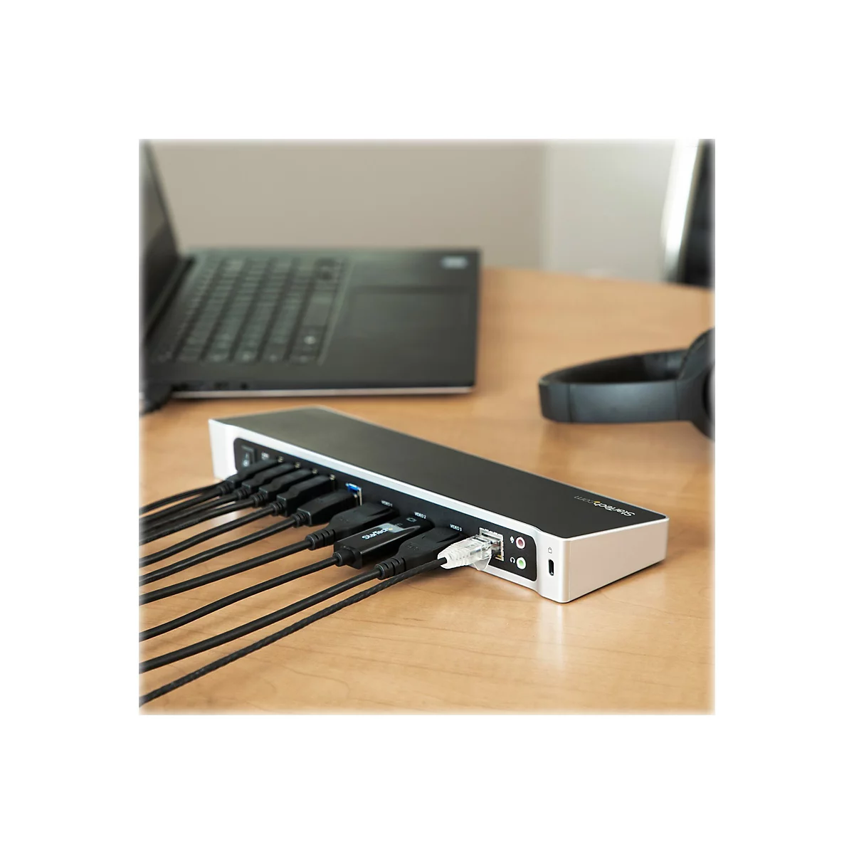 StarTech.com Triple-Video Laptop Dockingstation - Windows / macOS - Unterstützt drei Displays, 2x DisplayPort und HDMI oder 4K Ultra HD an einem Monitor - Dockingstation - USB - GigE