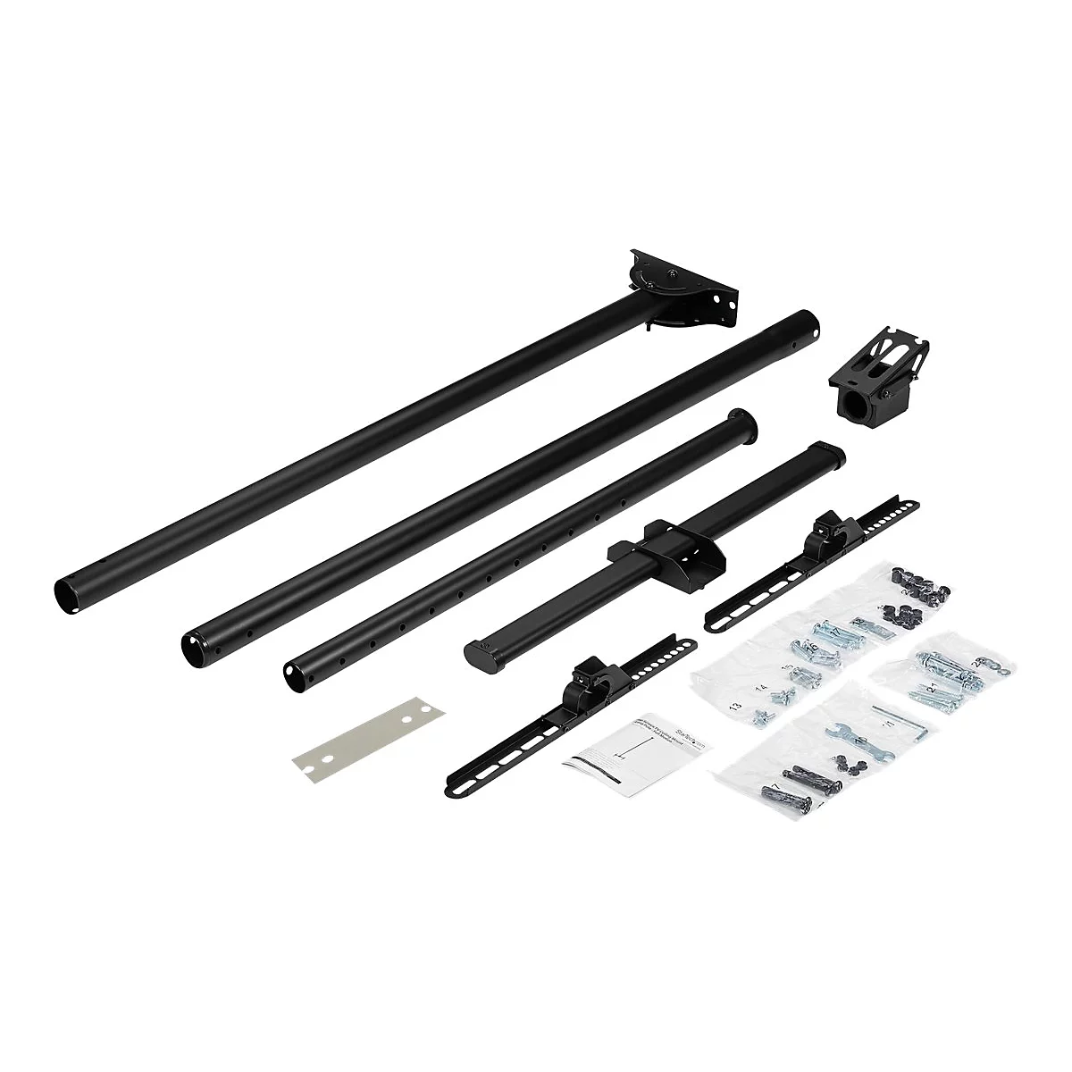 StarTech.com TV Deckenhalterung - 2,5m bis 3m Stange - Vollbewegliche Fernsehhalterung - TV VESA Halterung 32 bis 75 Zoll (81cm - 178cm) - Klammer - für Flachbildschirm - Schwarz