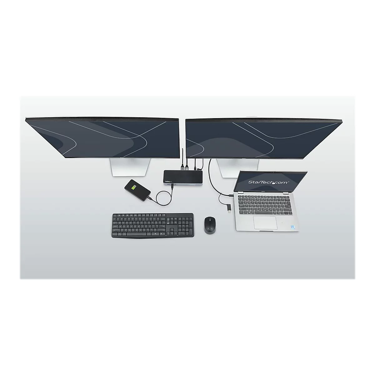 StarTech.com Universal Laptop Dockingstation - USB-C & USB 3.0 Dock - Dual 4K - Mac Windows & Chrome OS - DK30C2DPEPUE - Dockingstation - USB-C - 2 x HDMI, 2 x DP - GigE