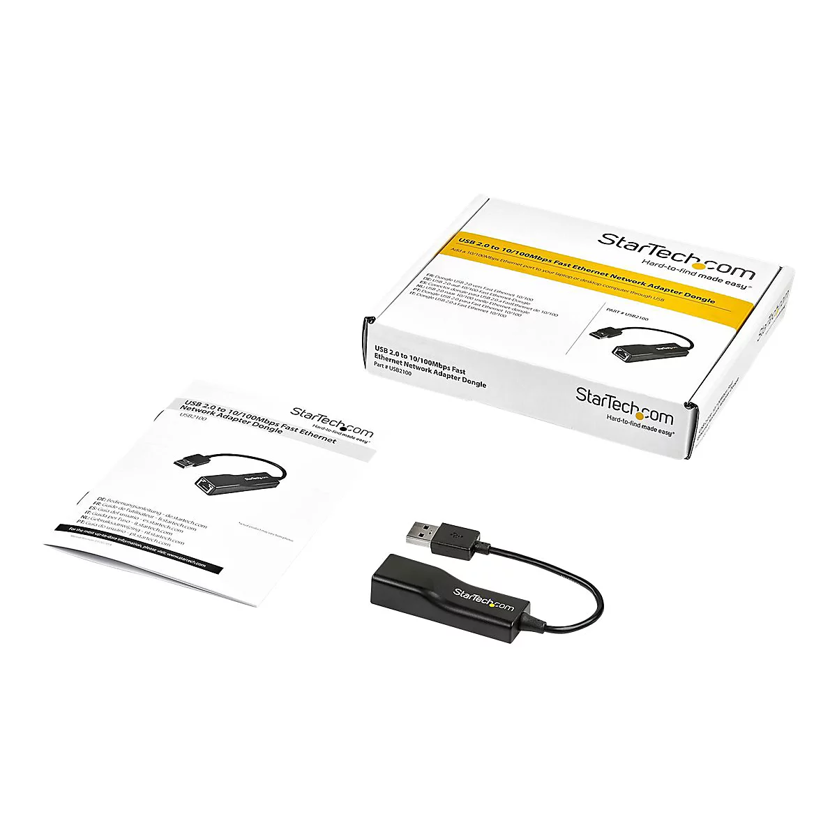 StarTech.com USB 2.0 RJ45 Fast Ethernet Adapter - Lan Nic USB Netzwerkadapter - USB 2.0 10/100 Mbit Adapter in Schwarz - Netzwerkadapter - USB 2.0 - 10/100 Ethernet