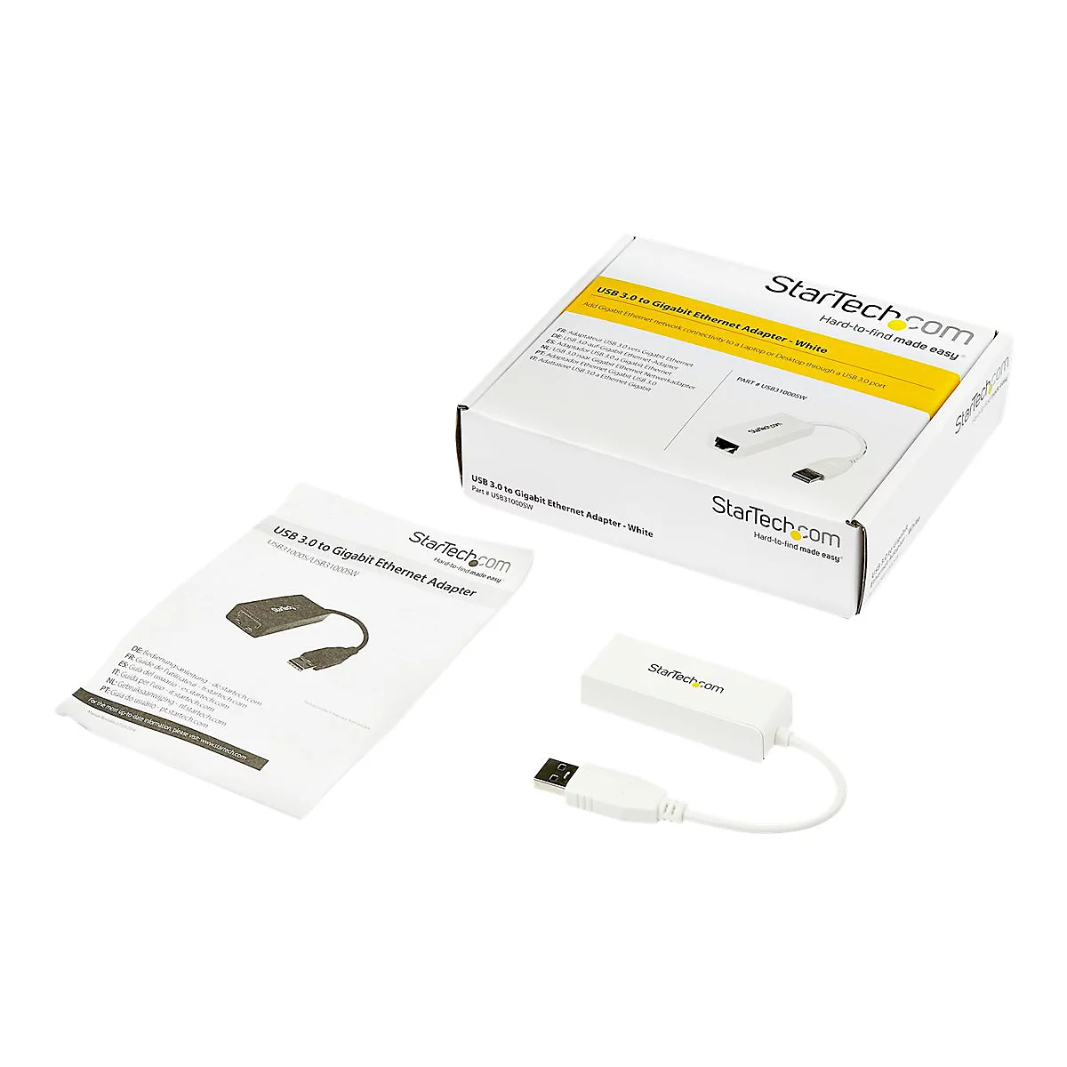 StarTech.com USB 3.0 auf Gigabit Ethernet Lan Adapter - 10/100/1000 NIC Netzwerkadapter - USB SuperSpeed auf RJ45 Stecker/Buchse - Netzwerkadapter - USB 3.0 - Gigabit Ethernet