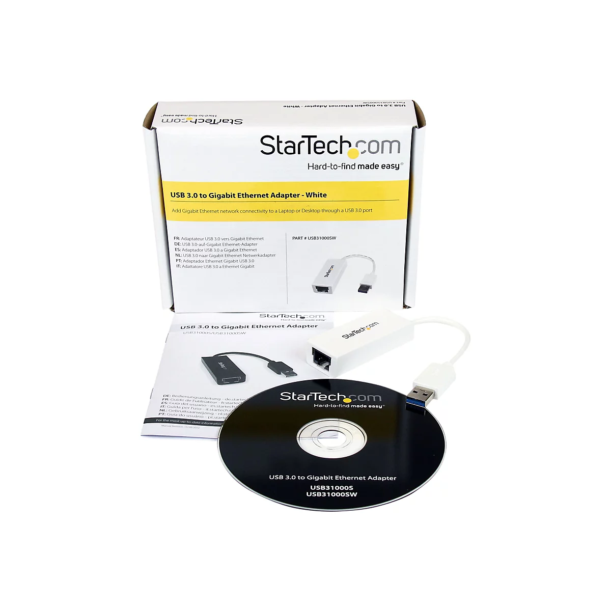 StarTech.com USB 3.0 auf Gigabit Ethernet Lan Adapter - 10/100/1000 NIC Netzwerkadapter - USB SuperSpeed auf RJ45 Stecker/Buchse - Netzwerkadapter - USB 3.0 - Gigabit Ethernet