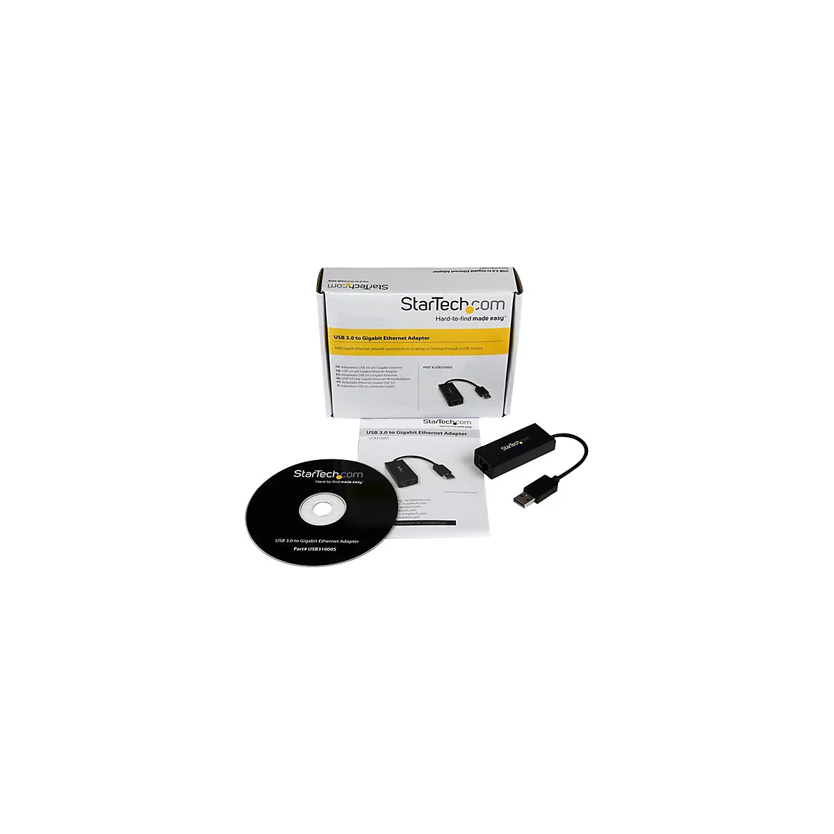 StarTech.com USB 3.0 auf Gigabit Ethernet Lan Adapter - 10/100/1000 NIC Netzwerkadapter - USB SuperSpeed auf RJ45 Stecker/Buchse - Netzwerkadapter - USB 3.0 - Gigabit Ethernet