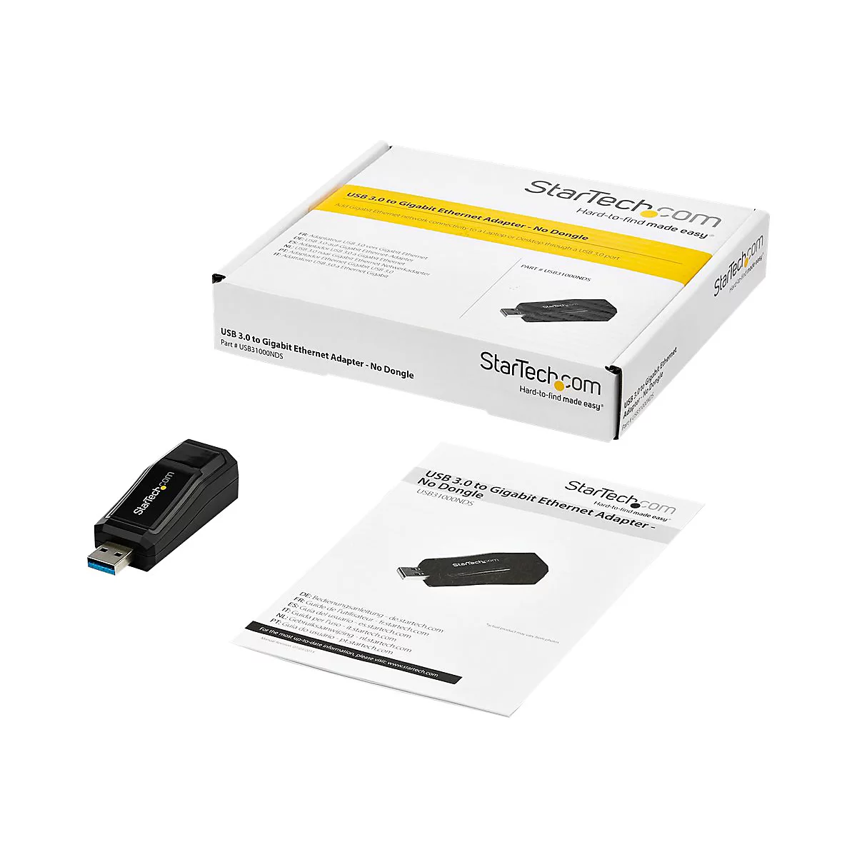 StarTech.com USB 3.0 auf Gigabit Ethernet Lan Adapter - 10/100/1000 NIC Netzwerkadapter - USB SuperSpeed auf RJ45 Stecker/Buchse - Netzwerkadapter - USB 3.0 - Gigabit Ethernet