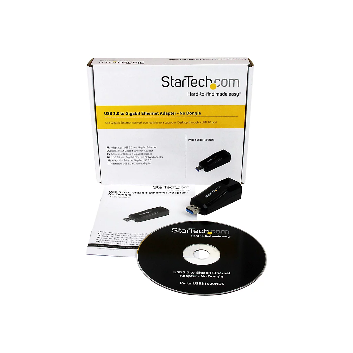 StarTech.com USB 3.0 auf Gigabit Ethernet Lan Adapter - 10/100/1000 NIC Netzwerkadapter - USB SuperSpeed auf RJ45 Stecker/Buchse - Netzwerkadapter - USB 3.0 - Gigabit Ethernet