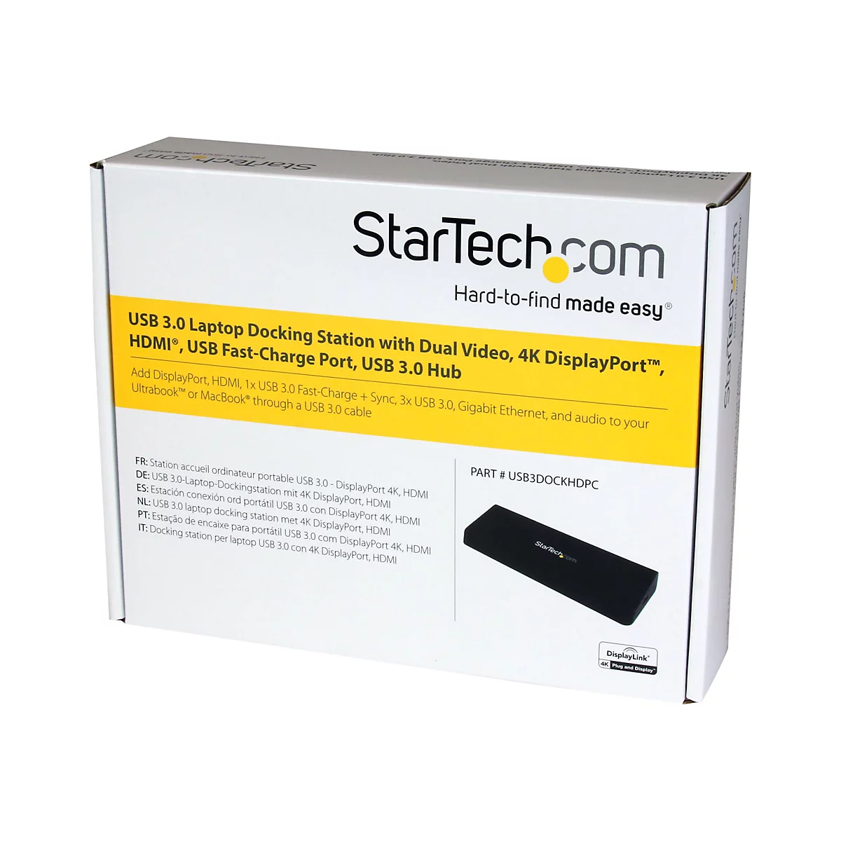 StarTech.com USB 3.0 Dockingstation für zwei Monitore mit HDMI & 4K DisplayPort - USB 3.0 auf 4x USB-A, Ethernet, HDMI und DP - USB Typ A Universal Dockingstation für Mac & Windows (USB3DOCKHDPC) - Dockingstation - USB - HDMI, DP - GigE