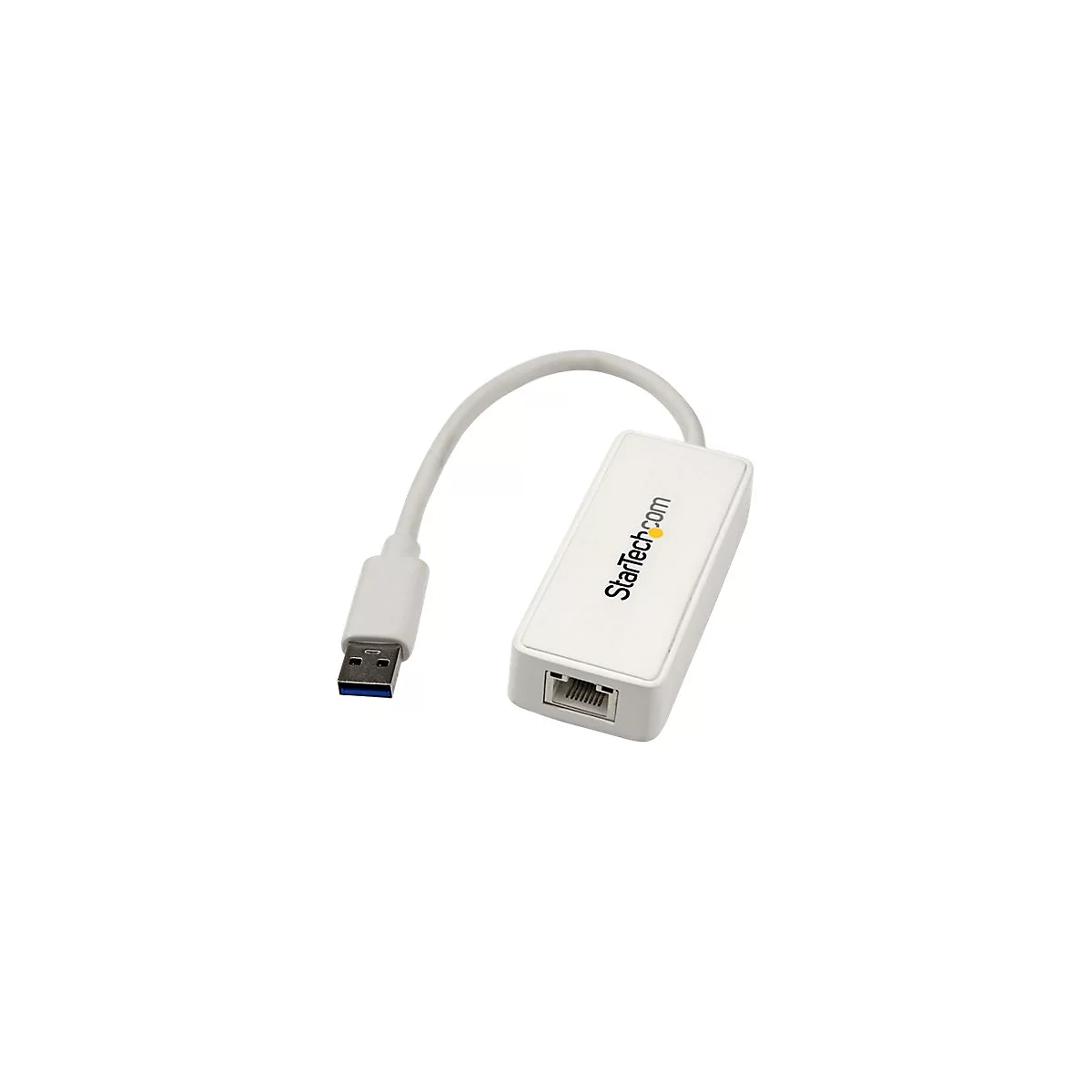 StarTech.com USB 3.0 SuperSpeed auf Gigabit Ethernet Lan Adapter mit USB Port - 10/100/1000 RJ45 NIC Netzwerkadapter - St/Bu - Weiß - Netzwerkadapter - USB 3.0 - Gigabit Ethernet