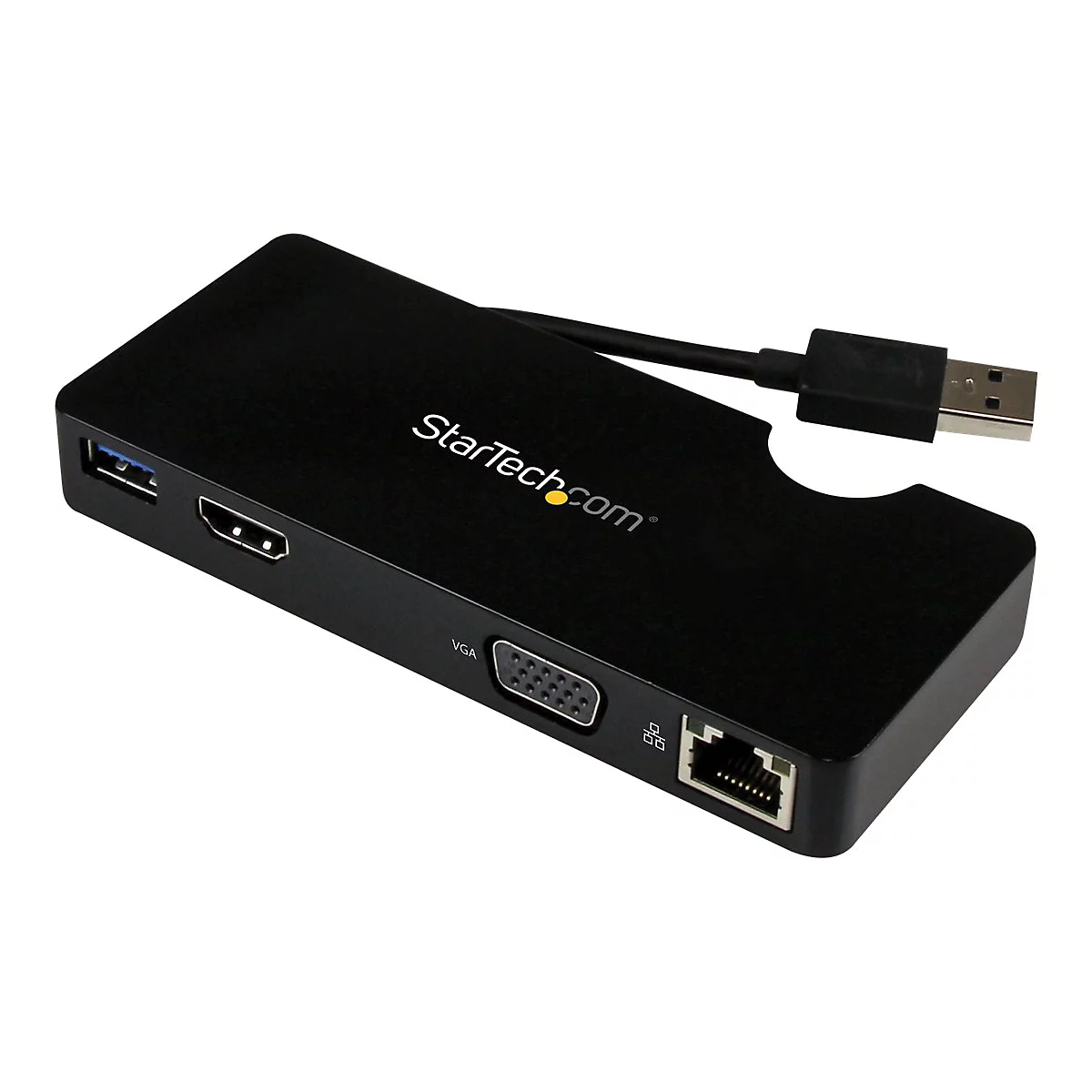 StarTech.com USB 3.0 Universal Laptop Mini Dockingstation mit HDMI oder VGA, Gigabit Ethernet, USB 3.0 - Dockingstation - USB - HDMI - GigE