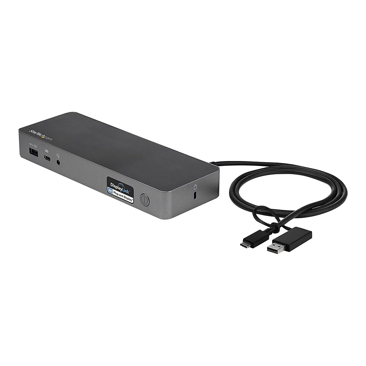 StarTech.com USB-A & USB-C Docking station - Hybrid Universal Laptop Dockingstation für zwei Monitoren 4K60Hz HDMI & DP - USB 3.1 Hub, GbE - 60W Power Delivery - Windows, Mac & Chrome (DK30C2DPPDUE) - Dockingstation