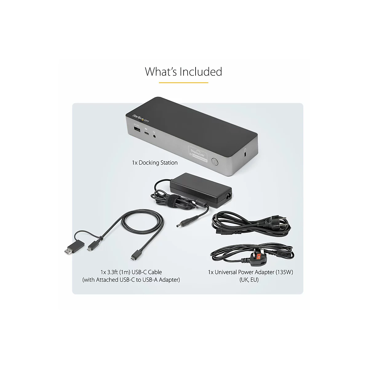 StarTech.com USB-A & USB-C Docking station - Hybrid Universal Laptop Dockingstation für zwei Monitoren 4K60Hz HDMI & DP - USB 3.1 Hub, GbE - 60W Power Delivery - Windows, Mac & Chrome (DK30C2DPPDUE) - Dockingstation