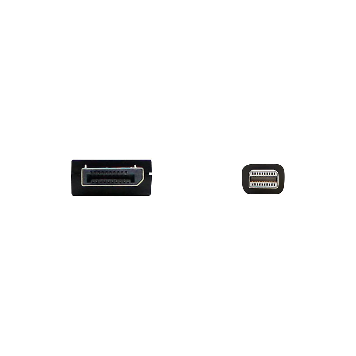Zwei Stecker, einer mit mehreren Pins, der andere rechteckig. Auf weiÃŸem Hintergrund.