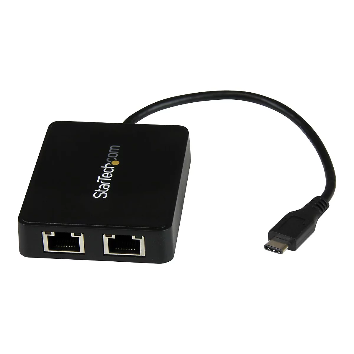 StarTech.com USB-C auf Dual-Gigabit Ethernet Adapter mit USB (Typ-A) Anschluss - USB Type-C Gigabit Netzwerk Adapter - Netzwerkadapter - USB-C - Gigabit Ethernet x 2 + USB 3.0
