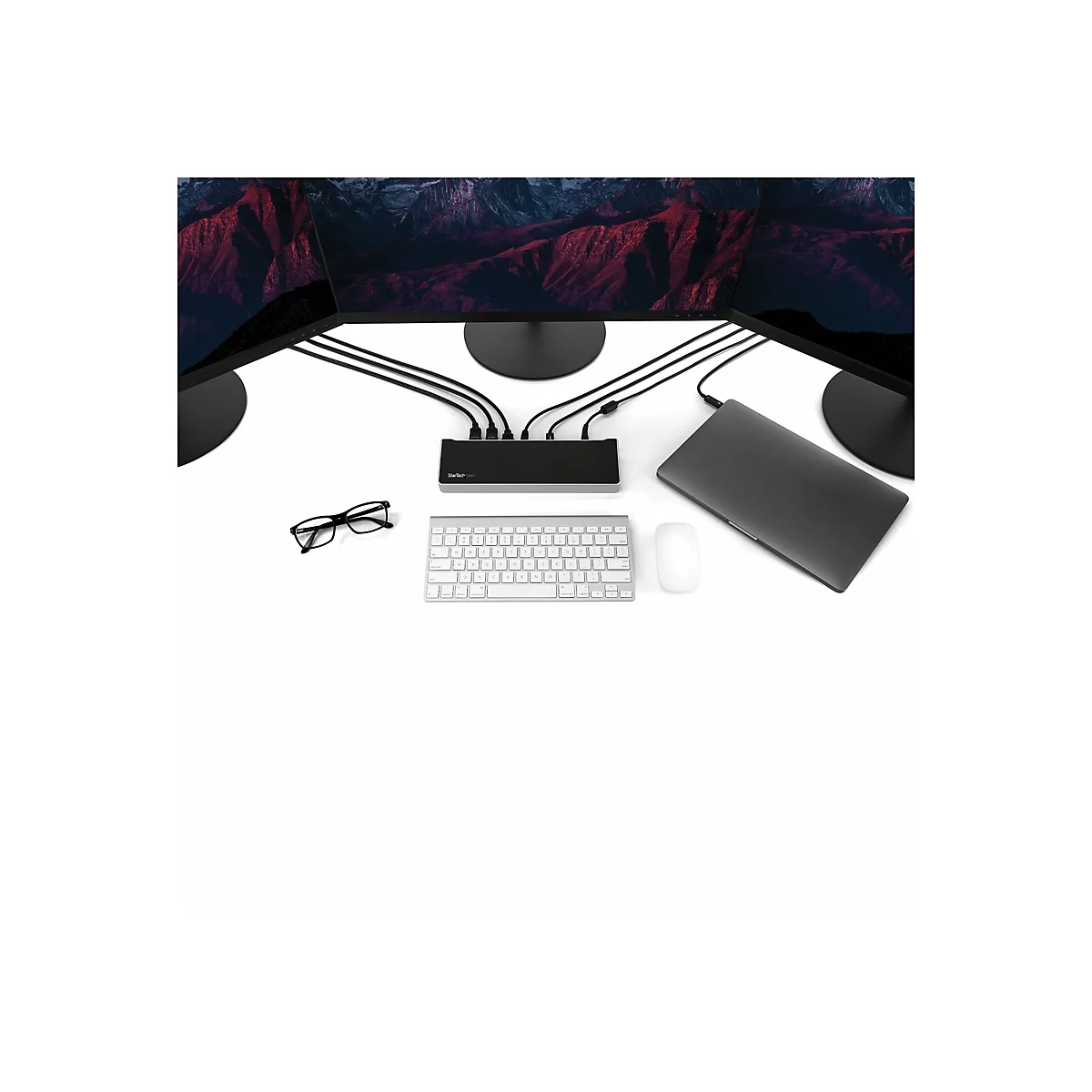StarTech.com USB-C Dockingstation - Drei 4K Monitor Docking station mit zwei DisplayPort & HDMI - 100W Power Delivery - USB-C, 4x USB-A Hub - USB 3.1 Gen 1 Typ-C Dock - Windows & Mac (DK30CH2DEPUE) - Dockingstation - USB-C - HDMI, DP - GigE - TAA-...