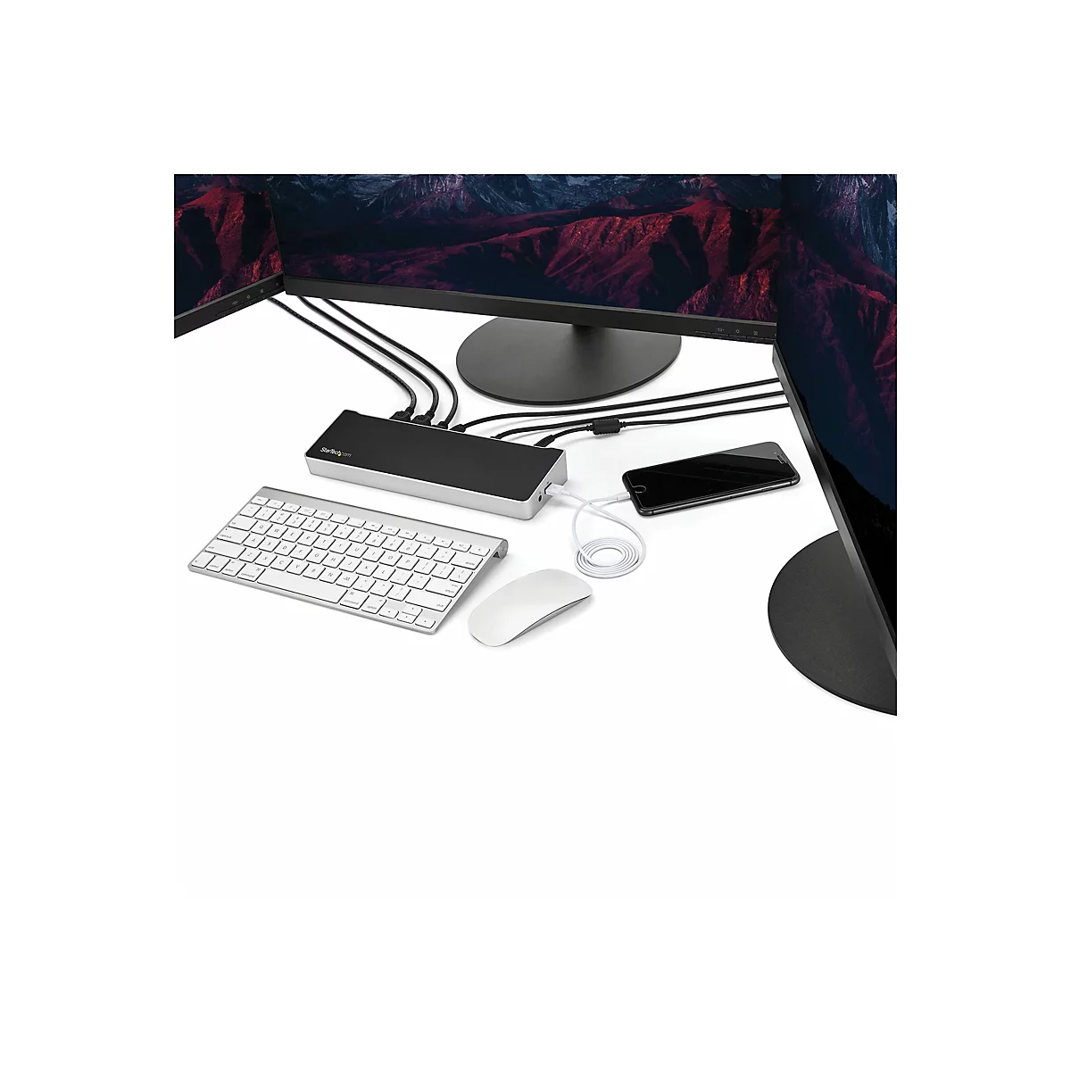 StarTech.com USB-C Dockingstation - Drei 4K Monitor Docking station mit zwei DisplayPort & HDMI - 100W Power Delivery - USB-C, 4x USB-A Hub - USB 3.1 Gen 1 Typ-C Dock - Windows & Mac (DK30CH2DEPUE) - Dockingstation - USB-C - HDMI, DP - GigE - TAA-...