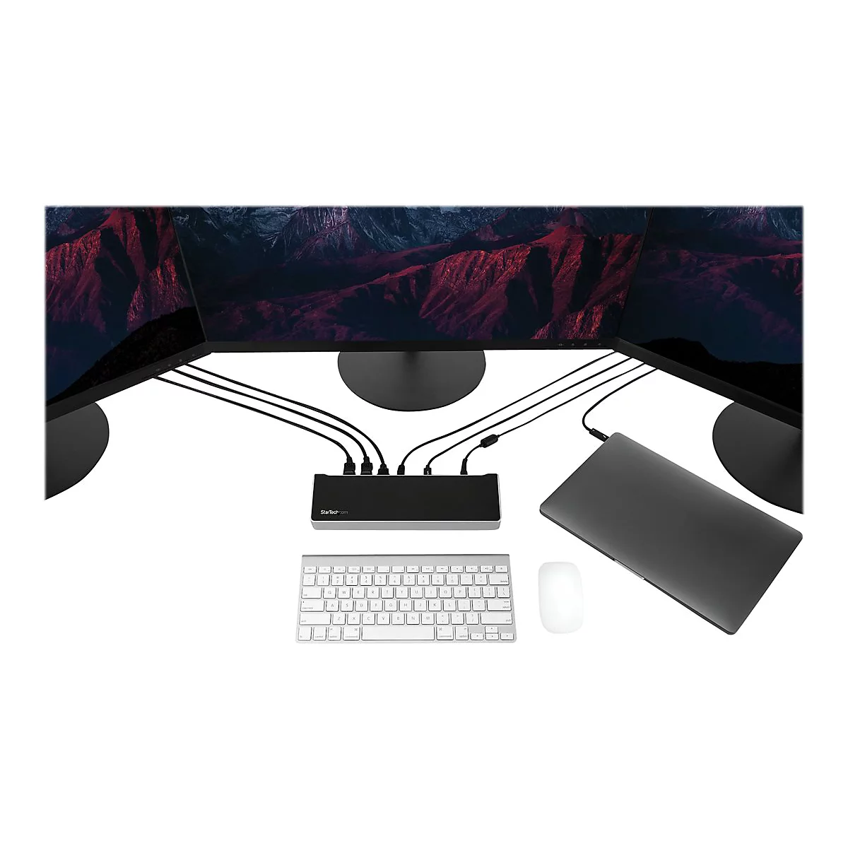 StarTech.com USB-C Dockingstation - Drei 4K Monitor Docking station mit zwei DisplayPort & HDMI - 100W Power Delivery - USB-C, 4x USB-A Hub - USB 3.1 Gen 1 Typ-C Dock - Windows & Mac (DK30CH2DEPUE) - Dockingstation - USB-C - HDMI, DP - GigE - TAA-...