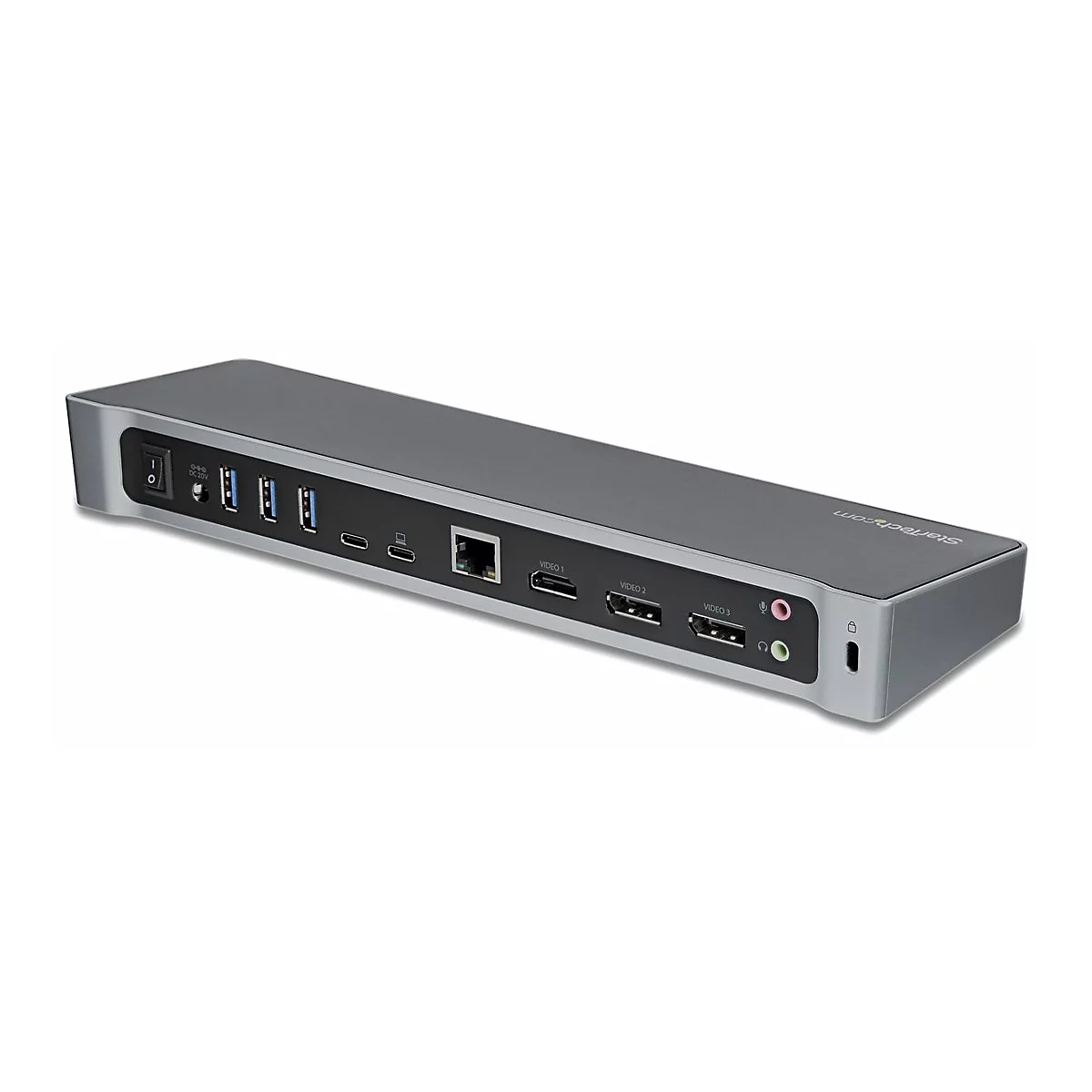 StarTech.com USB-C Dockingstation - Drei 4K Monitor Docking station mit zwei DisplayPort & HDMI - 100W Power Delivery - USB-C, 4x USB-A Hub - USB 3.1 Gen 1 Typ-C Dock - Windows & Mac (DK30CH2DEPUE) - Dockingstation - USB-C - HDMI, DP - GigE - TAA-...