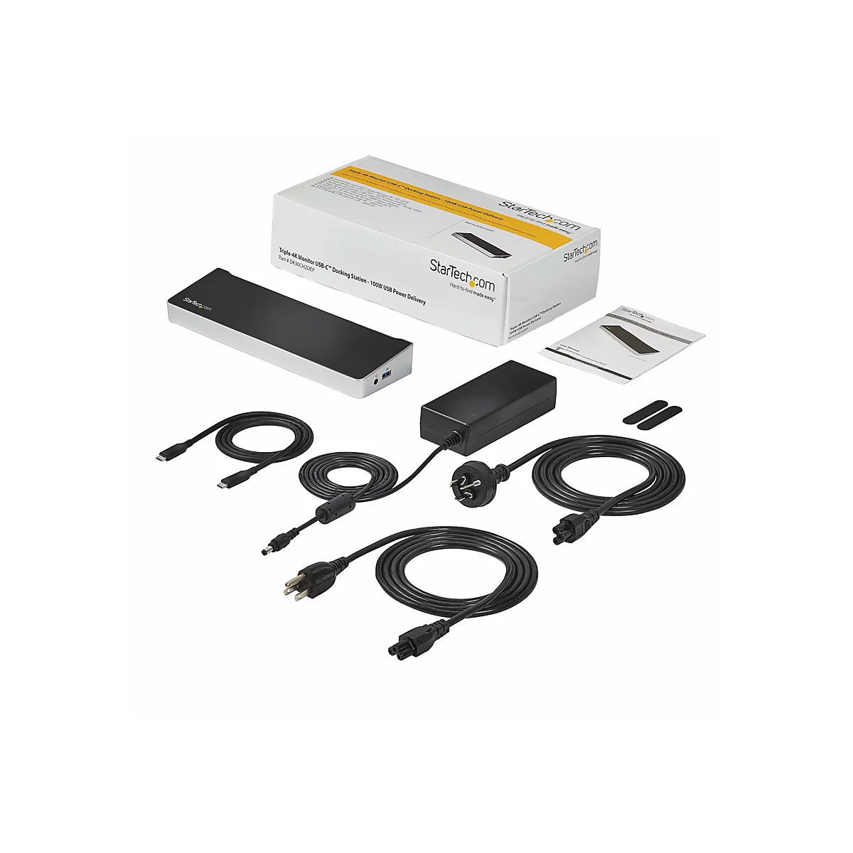 StarTech.com USB-C Dockingstation - Drei 4K Monitor Docking station mit zwei DisplayPort & HDMI - 100W Power Delivery - USB-C, 4x USB-A Hub - USB 3.1 Gen 1 Typ-C Dock - Windows & Mac (DK30CH2DEPUE) - Dockingstation - USB-C - HDMI, DP - GigE - TAA-...