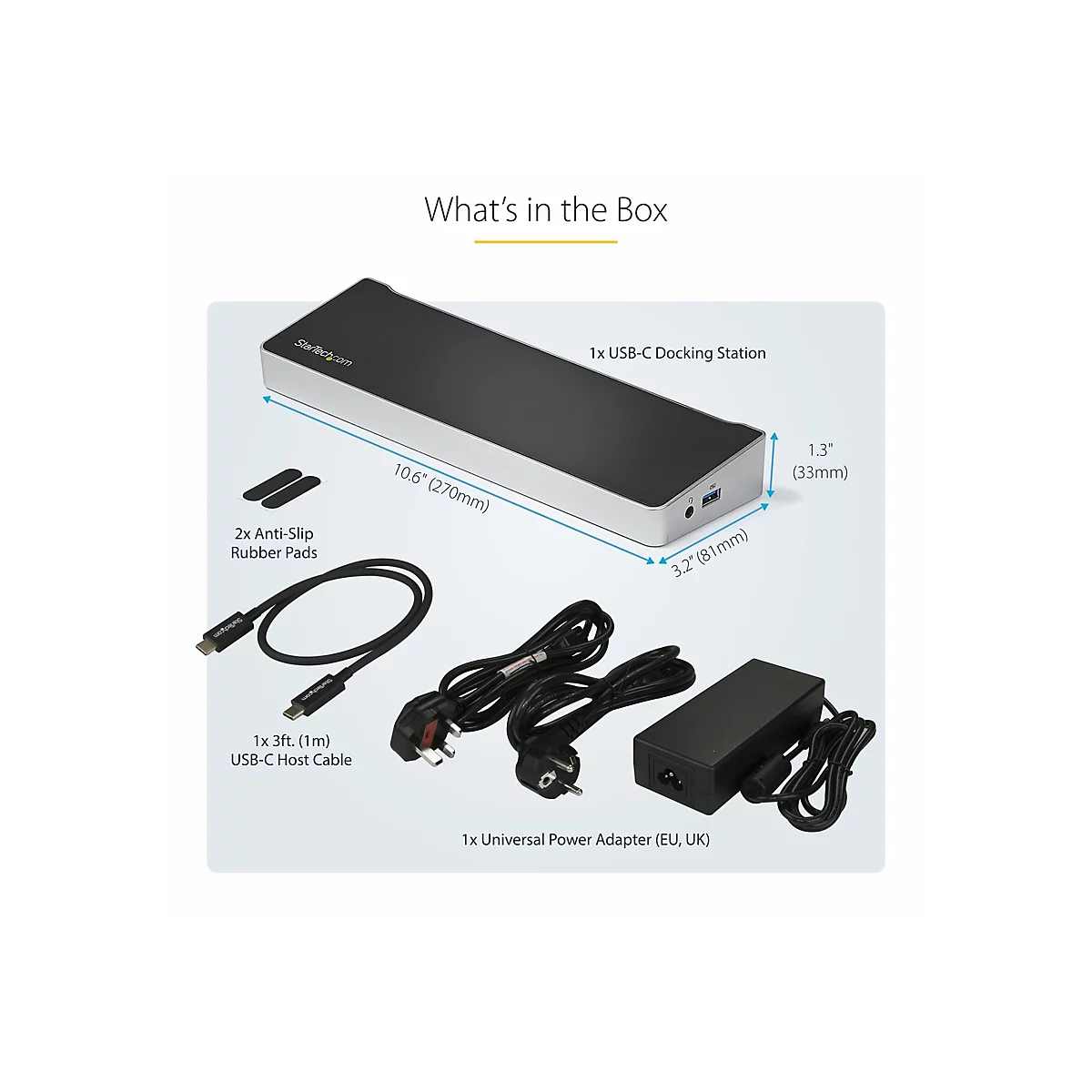 StarTech.com USB-C Dockingstation - Drei 4K Monitor Docking station mit zwei DisplayPort & HDMI - 100W Power Delivery - USB-C, 4x USB-A Hub - USB 3.1 Gen 1 Typ-C Dock - Windows & Mac (DK30CH2DEPUE) - Dockingstation - USB-C - HDMI, DP - GigE - TAA-...