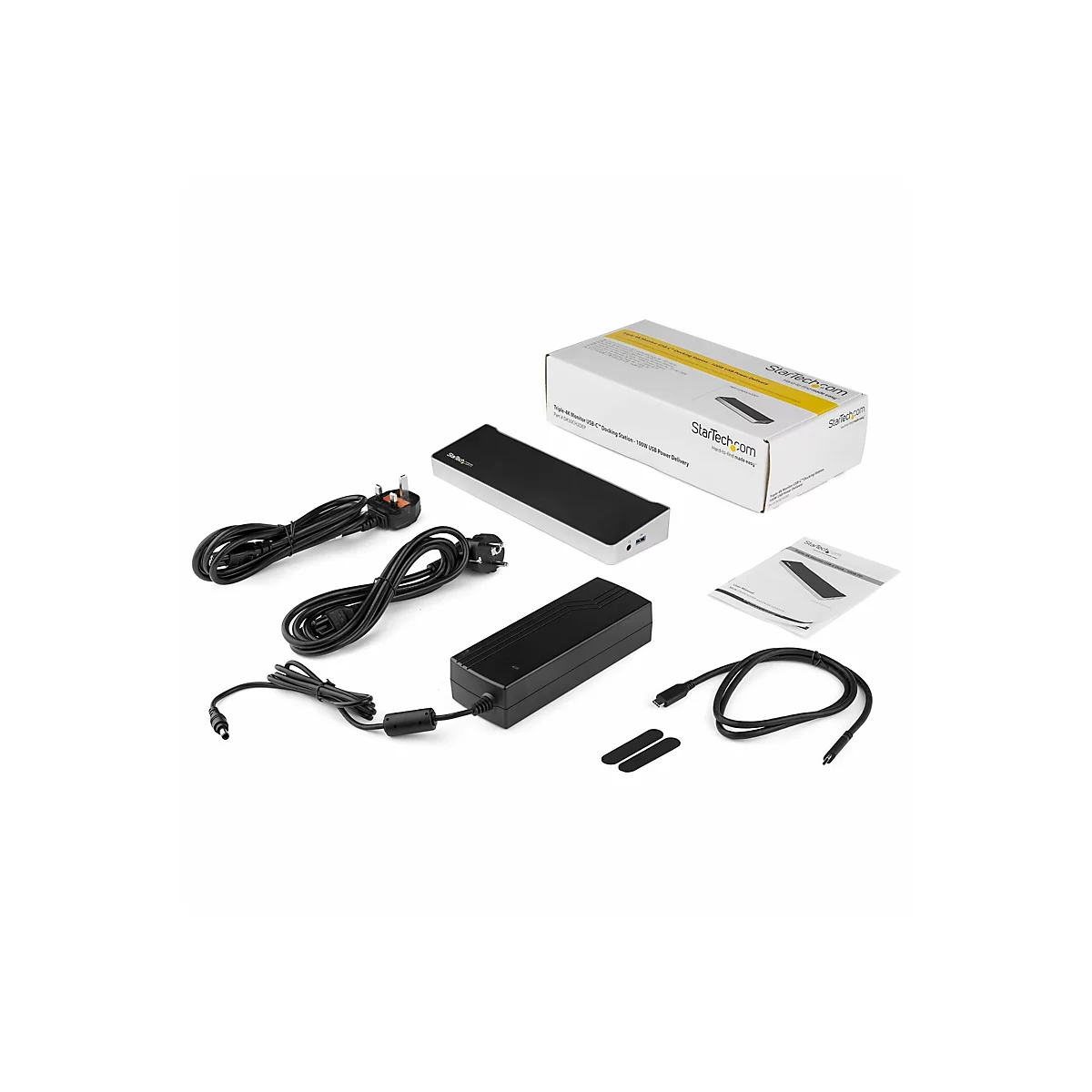 StarTech.com USB-C Dockingstation - Drei 4K Monitor Docking station mit zwei DisplayPort & HDMI - 100W Power Delivery - USB-C, 4x USB-A Hub - USB 3.1 Gen 1 Typ-C Dock - Windows & Mac (DK30CH2DEPUE) - Dockingstation - USB-C - HDMI, DP - GigE - TAA-...