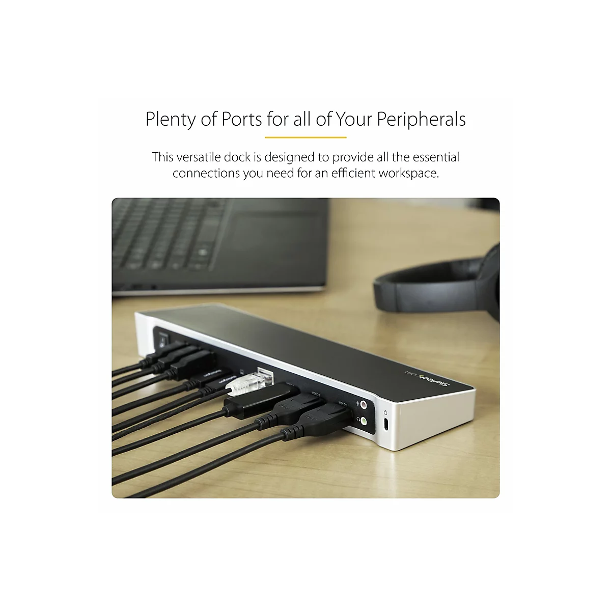 StarTech.com USB-C Dockingstation - Drei 4K Monitor Docking station mit zwei DisplayPort & HDMI - 100W Power Delivery - USB-C, 4x USB-A Hub - USB 3.1 Gen 1 Typ-C Dock - Windows & Mac (DK30CH2DEPUE) - Dockingstation - USB-C - HDMI, DP - GigE - TAA-...