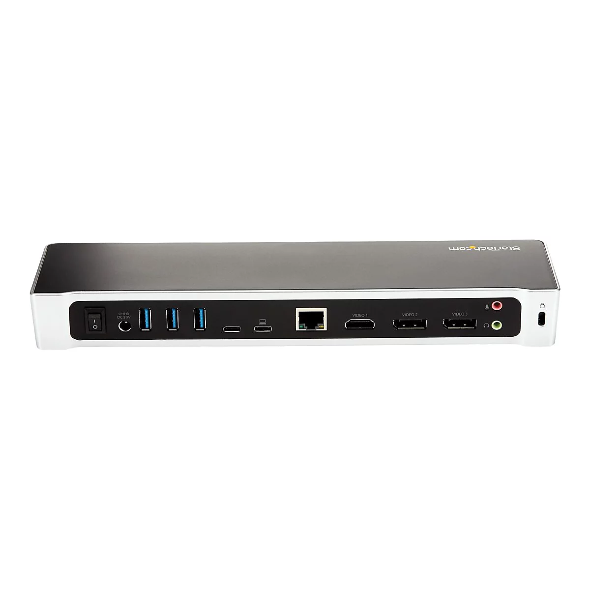 StarTech.com USB-C Dockingstation - Drei 4K Monitor Docking station mit zwei DisplayPort & HDMI - 100W Power Delivery - USB-C, 4x USB-A Hub - USB 3.1 Gen 1 Typ-C Dock - Windows & Mac (DK30CH2DEPUE) - Dockingstation - USB-C - HDMI, DP - GigE - TAA-...