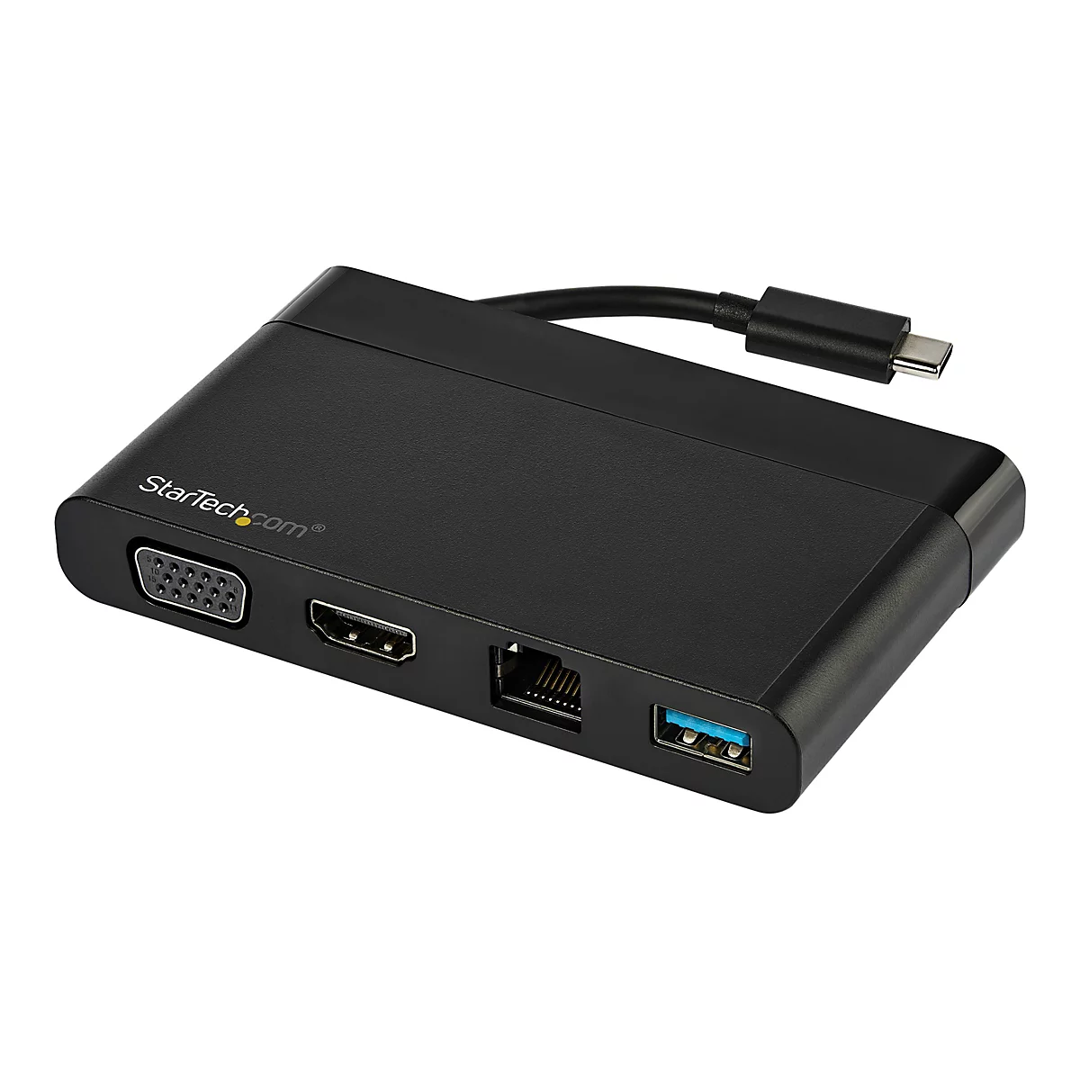 StarTech.com USB C Multiport Adapter mit HDMI und VGA - Mac / Windows / Chrome - 4K - 1x USB-A Port - GbE - Mobiler USB-C Adapter - Dockingstation - USB-C - VGA, HDMI - GigE