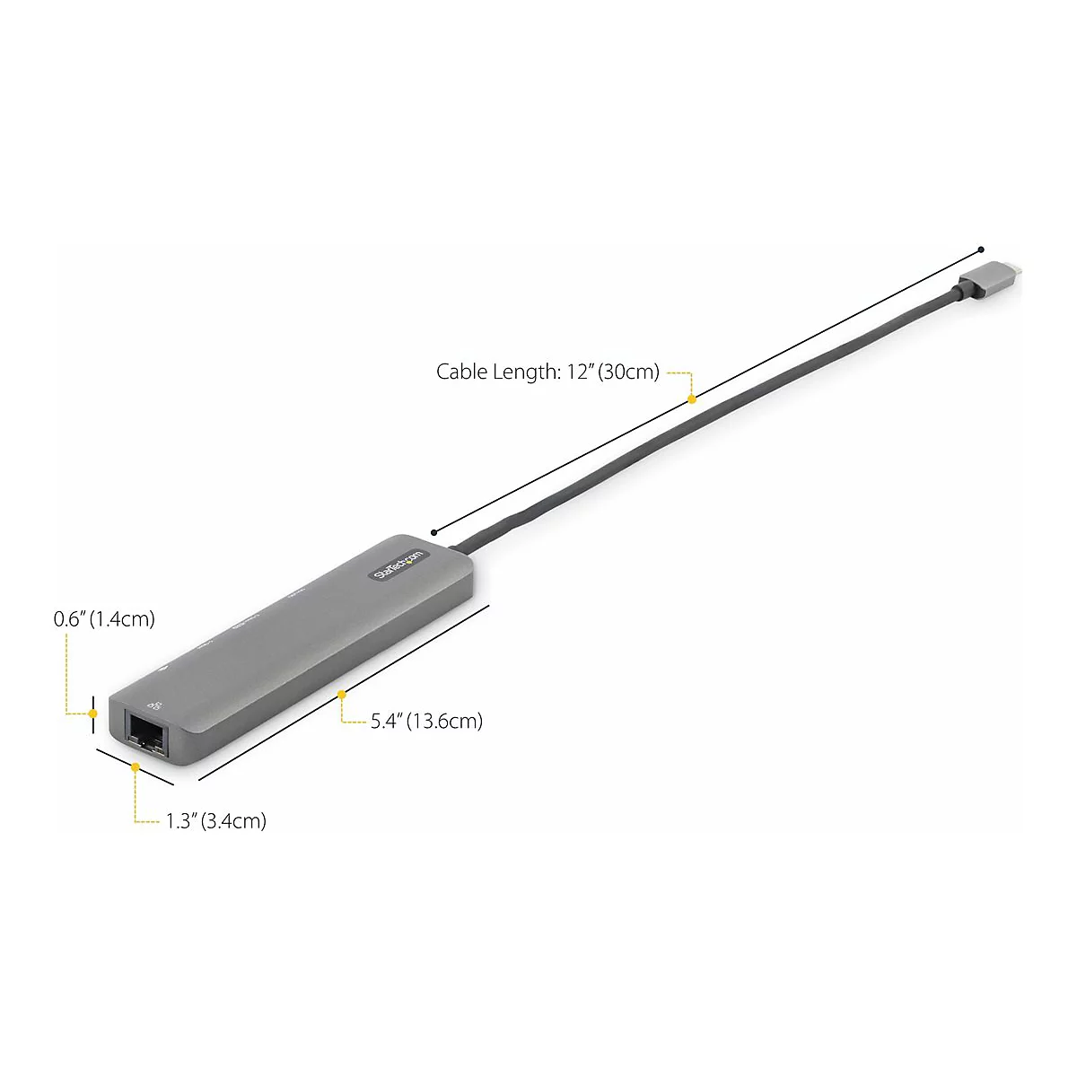 StarTech.com USB-C Multiport Adapter - USB-C auf 4K 60Hz HDMI 2.0, 100W Power Delivery Pass-through, SD/MicroSD, 2 Port USB 3.0 Hub, GbE - USB-C Mini Dock - 30cm langes Kabel (DKT30CHSDPD1) - Dockingstation - USB-C / Thunderbolt 3