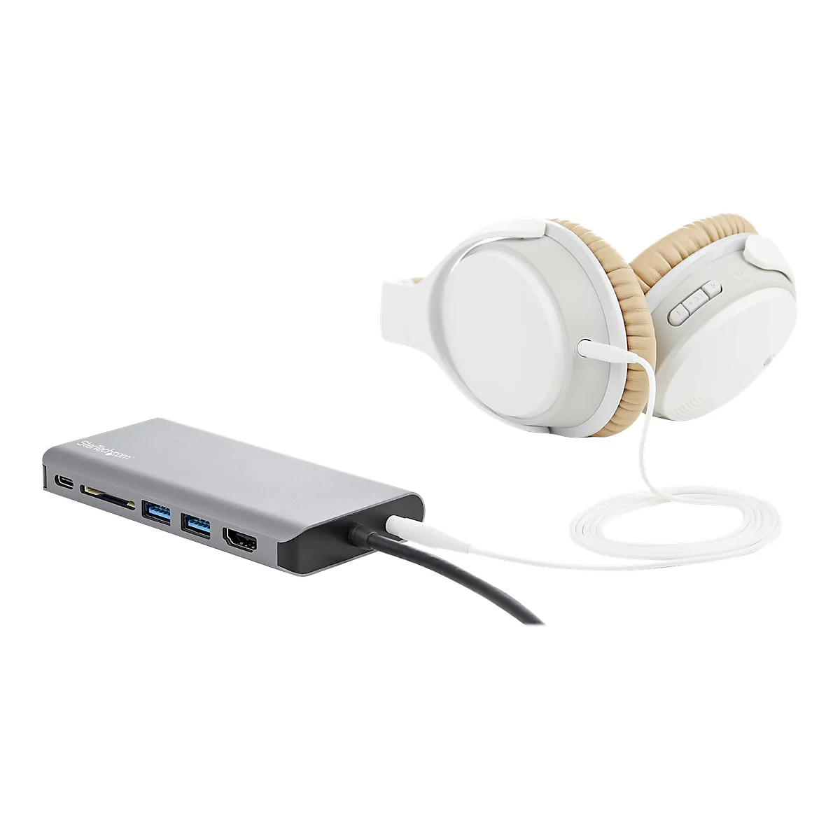 StarTech.com USB C Multiport Adapter, USB-C Mini Travel Dock with 4K HDMI or 1080p VGA, 3x USB 3.0 Hub, SD, GbE, Audio, 100W PD Pass-Through, Portable Docking Station for Laptop/Tablet - USB 3.0 Mini Dock - Dockingstation - USB-C - VGA, HDMI - 1GbE