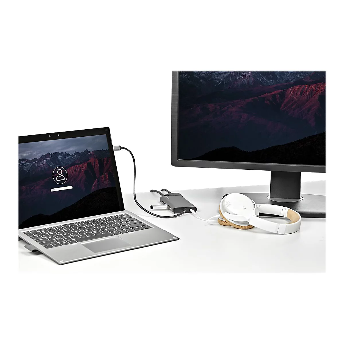 StarTech.com USB C Multiport Adapter, USB-C Mini Travel Dock with 4K HDMI or 1080p VGA, 3x USB 3.0 Hub, SD, GbE, Audio, 100W PD Pass-Through, Portable Docking Station for Laptop/Tablet - USB 3.0 Mini Dock - Dockingstation - USB-C - VGA, HDMI - 1GbE