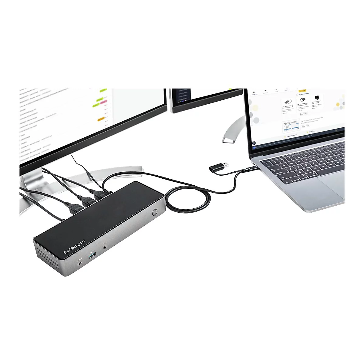 StarTech.com USB-C USB-A Dock - Hybrid Universal Triple Monitor Laptop Docking Station DP & HDMI 4K 60 Hz - 85W PD, GbE - Dockingstation - USB-C - 3 x HDMI, 3 x DP - GigE