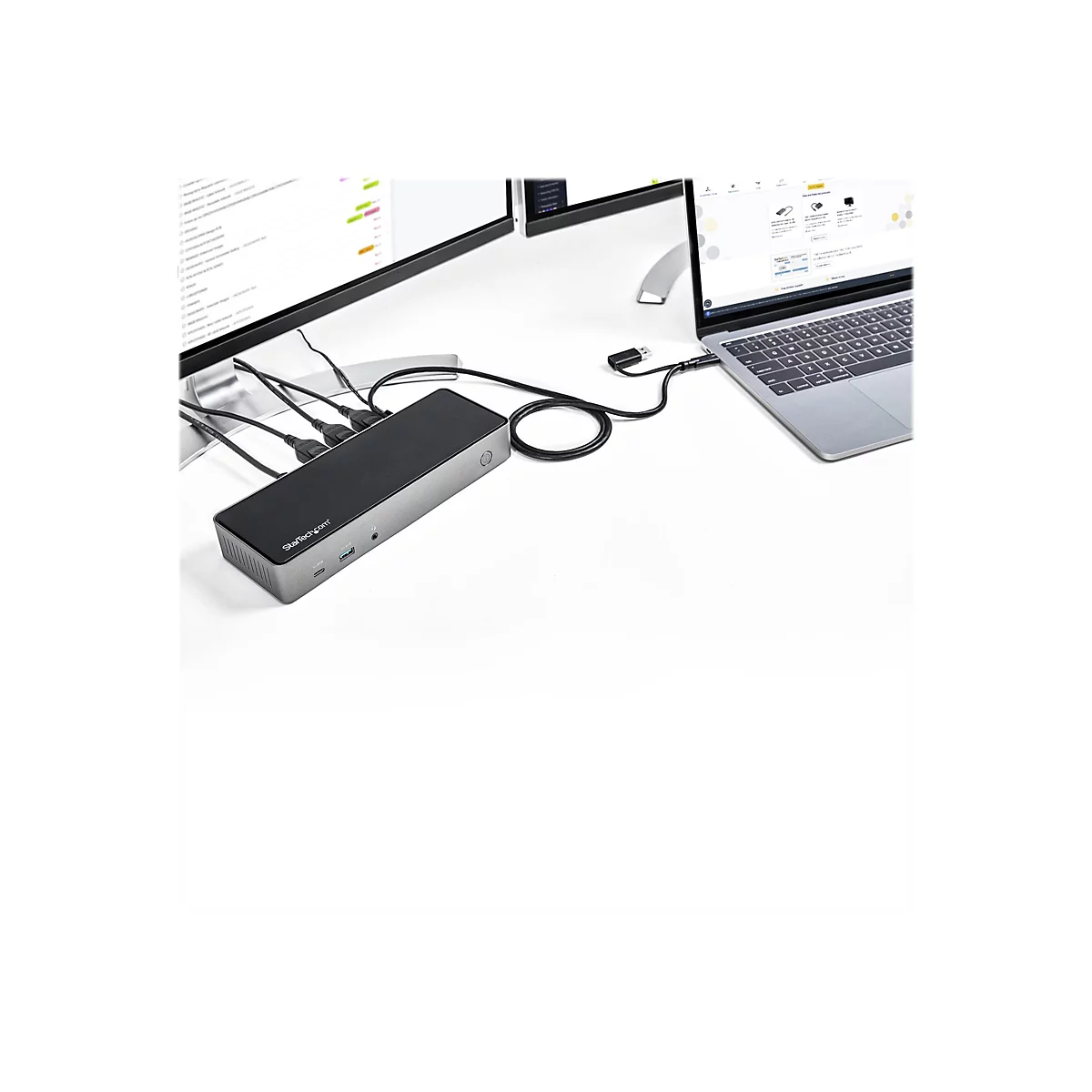 StarTech.com USB-C USB-A Dock - Hybrid Universal Triple Monitor Laptop Docking Station DP & HDMI 4K 60 Hz - 85W PD, GbE - Dockingstation - USB-C - 3 x HDMI, 3 x DP - GigE