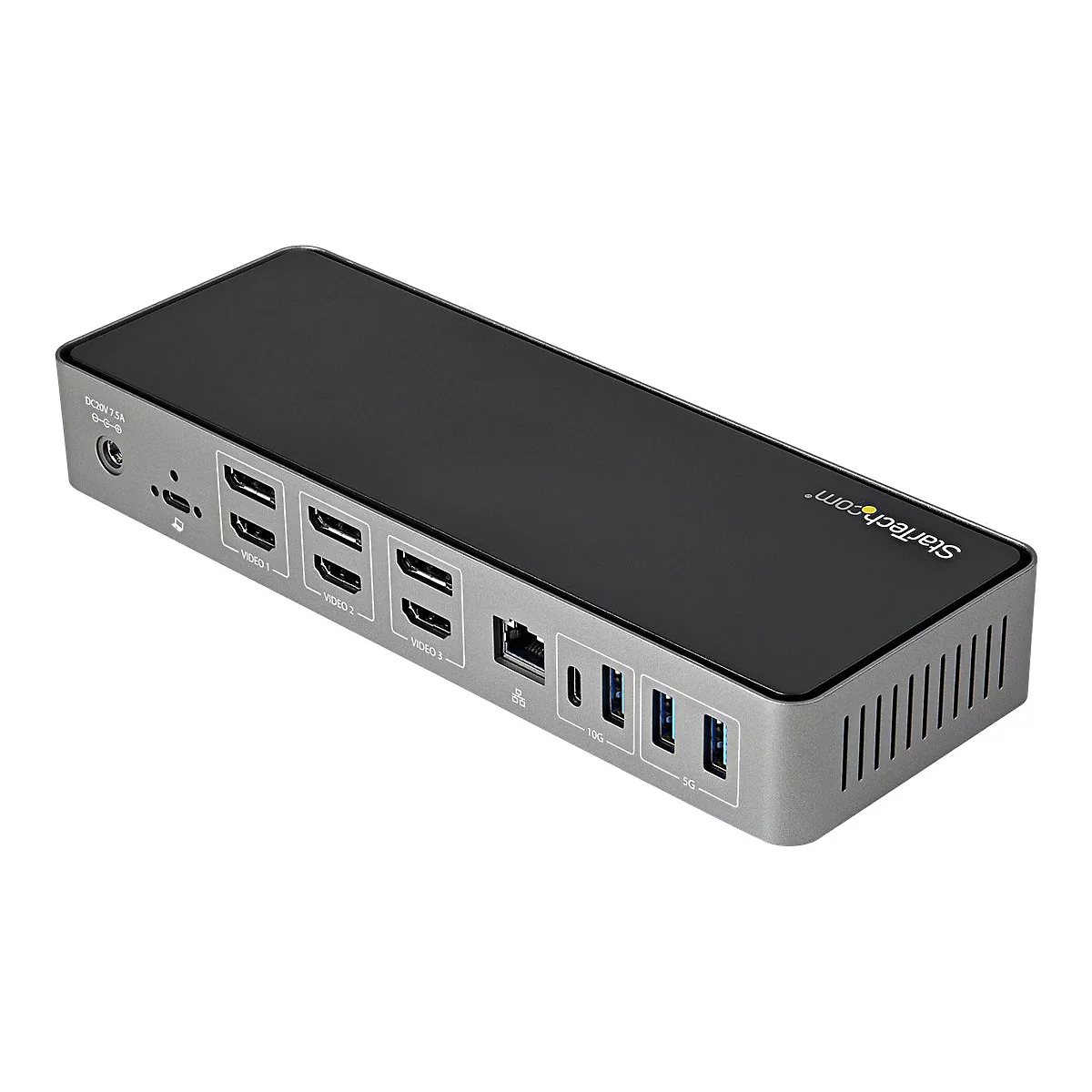 StarTech.com USB-C USB-A Dock - Hybrid Universal Triple Monitor Laptop Docking Station DP & HDMI 4K 60 Hz - 85W PD, GbE - Dockingstation - USB-C - 3 x HDMI, 3 x DP - GigE