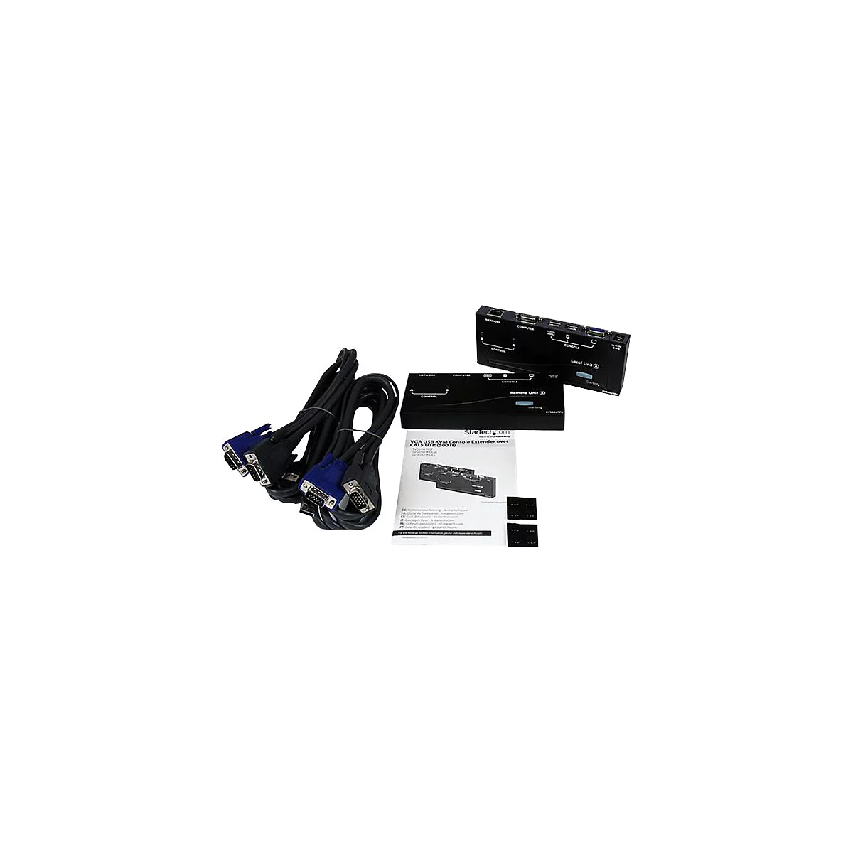 StarTech.com USB VGA KVM Verlängerung bis zu 150m - KVM extender über Cat5 UTP Netzwerkkabel 2x VGA Buchse, 4x USB Stecker - KVM-Extender