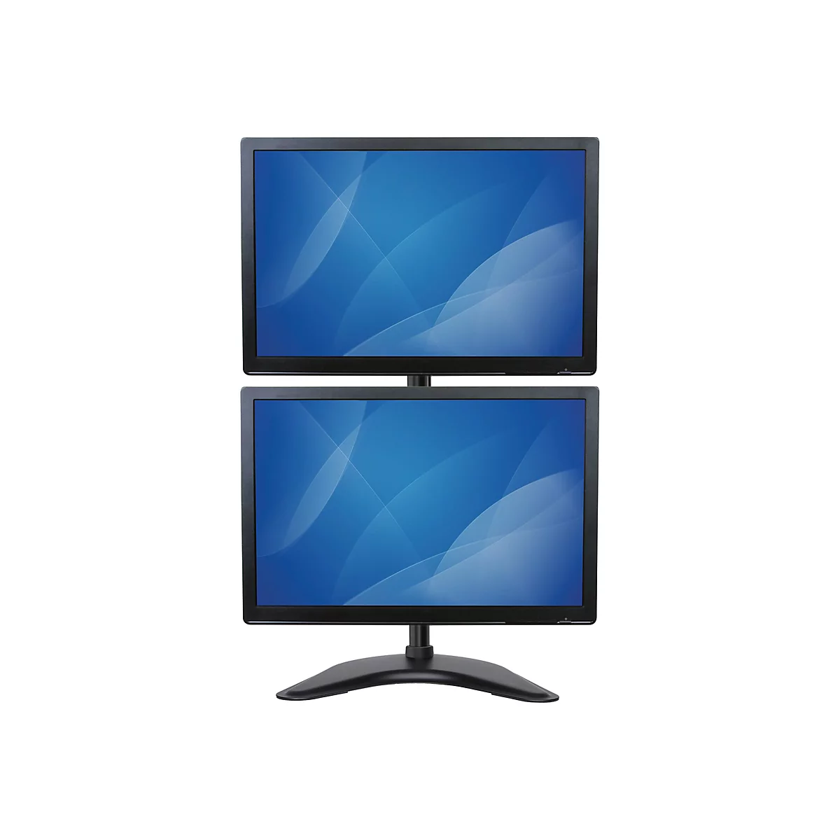 StarTech.com Vertikale Dual Monitorhalterung - Heavy Duty Stahl - Für VESA Monitore bis zu 27 Zoll - Verstellbarer zweifach Moniotrständer - Aufstellung - für 2 Monitore - Schwarz