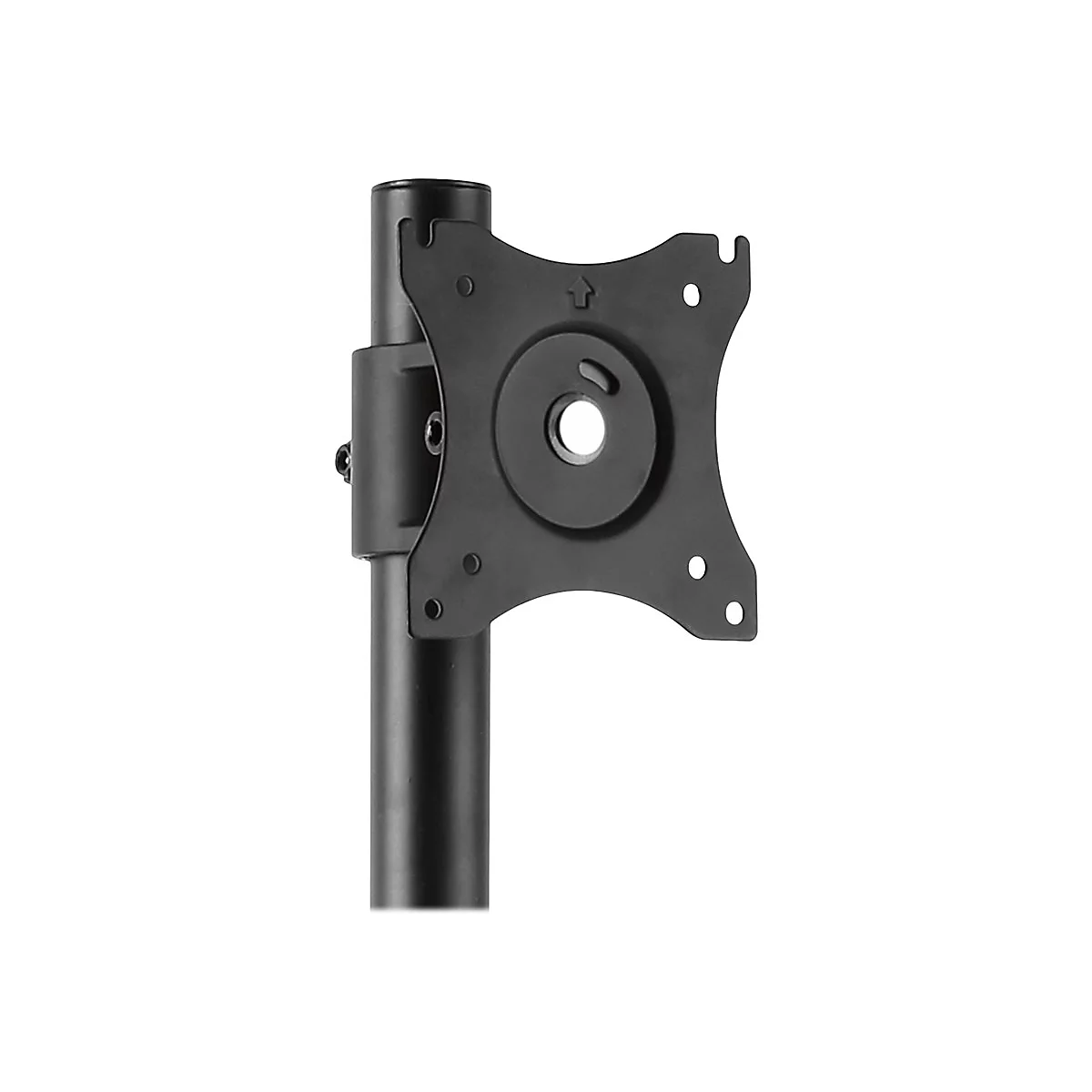 StarTech.com Vertikale Dual Monitorhalterung - Heavy Duty Stahl - Für VESA Monitore bis zu 27 Zoll - Verstellbarer zweifach Moniotrständer - Aufstellung - für 2 Monitore - Schwarz