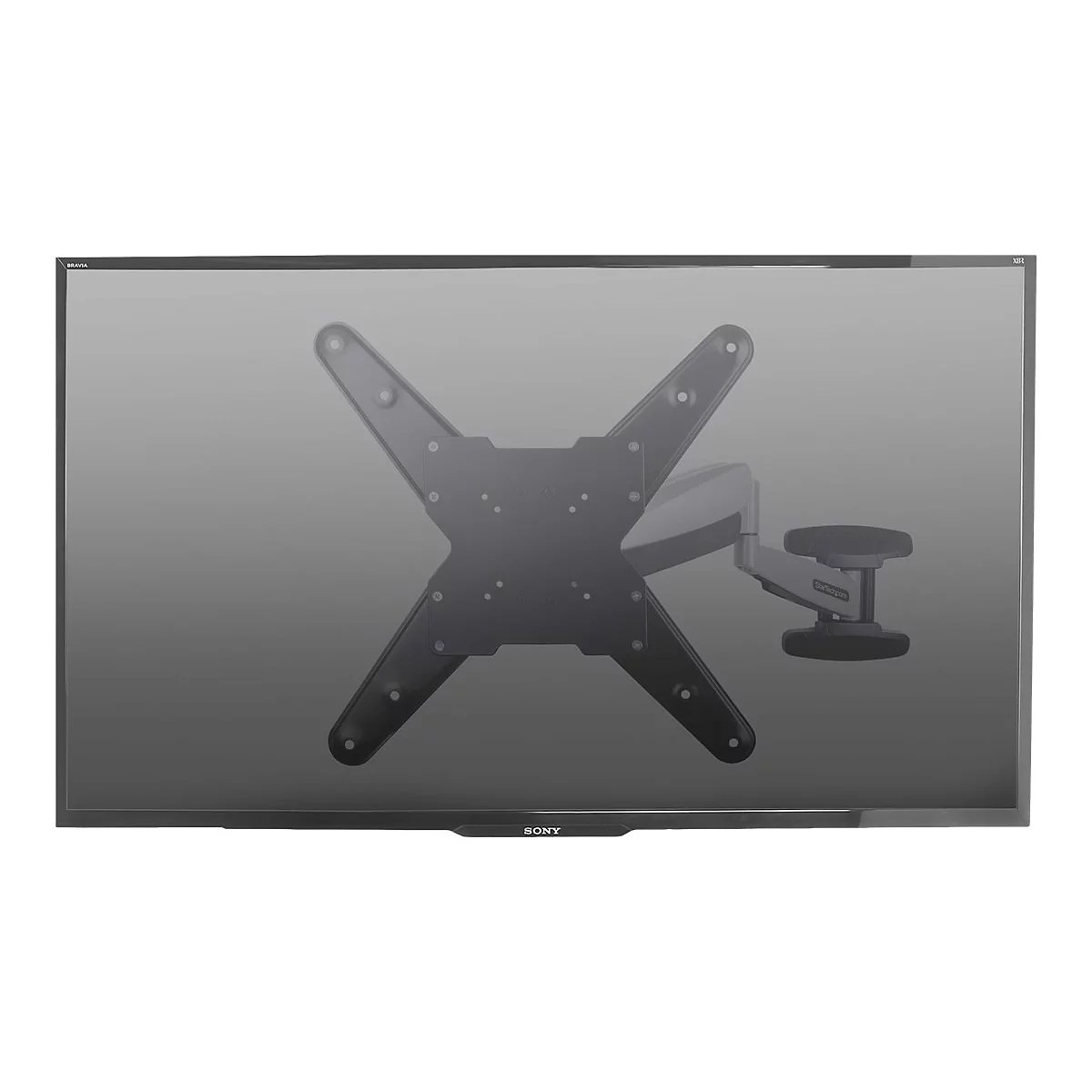 StarTech.com VESA TV Wall Mount, TV Mounting Bracket For 23'-55' Displays, Adjustable Full Motion TV Wall Mount Supports 66lb (30kg), Extendable/Tilting/Swivel Monitor Wall Mount - Low Profile/Slim Display Mount (FHA-TV-WALL-MOUNT) - Befestigungsk...