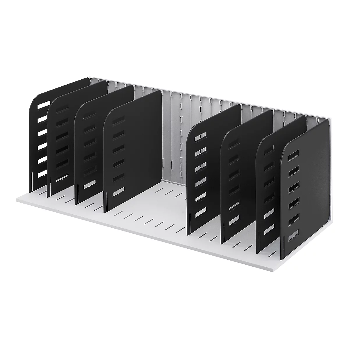 Station de tri Styrorac styro®, 8 cloisons de séparation, organisation flexible, noir