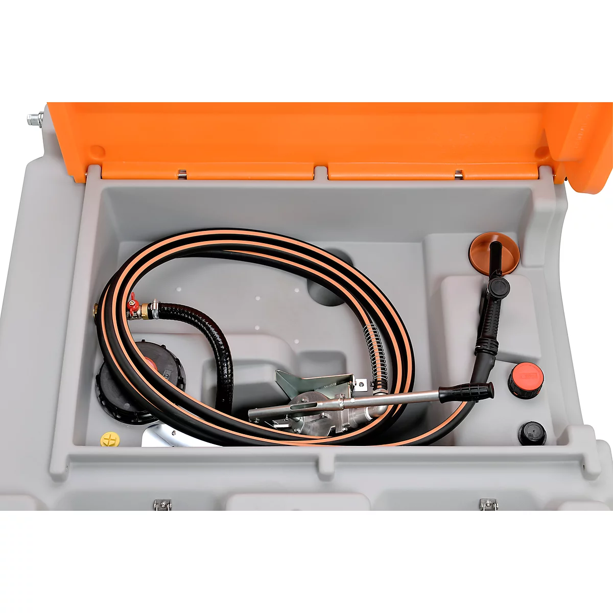 Station-service mobile CEMO avec pompe à main, 980 l, 60 l/min, buse, L 127 x P 107 x H 112 mm