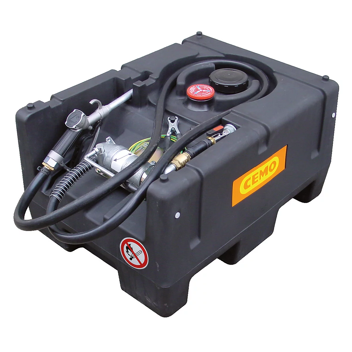 Station-service mobile CEMO KS-Mobil EASY, pompe à main, réservoir d'essence 120 l, polyéthylène, ATEX, L x 800 x P 600 x H 450 mm, différentes tailles Différentes versions