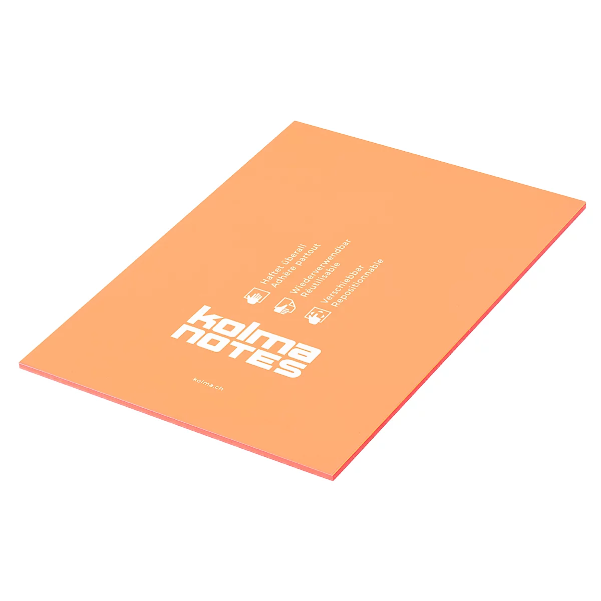 Statische Notizzettel Kolma Notes, A5, 50 Blatt, orange