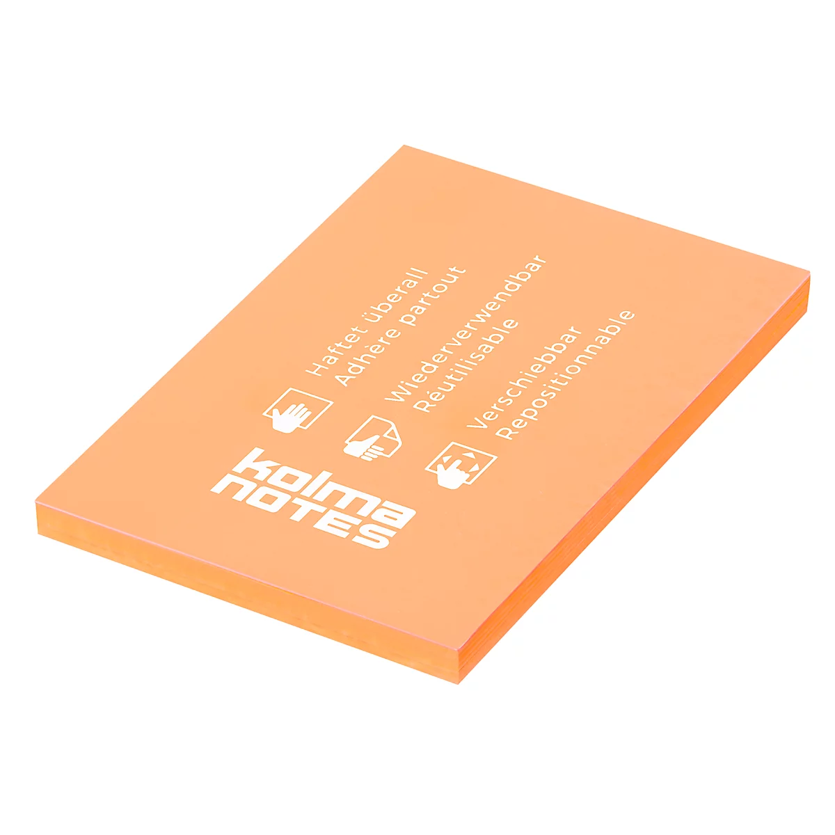 Statische Notizzettel Kolma Notes, A7 100 Blatt, orange