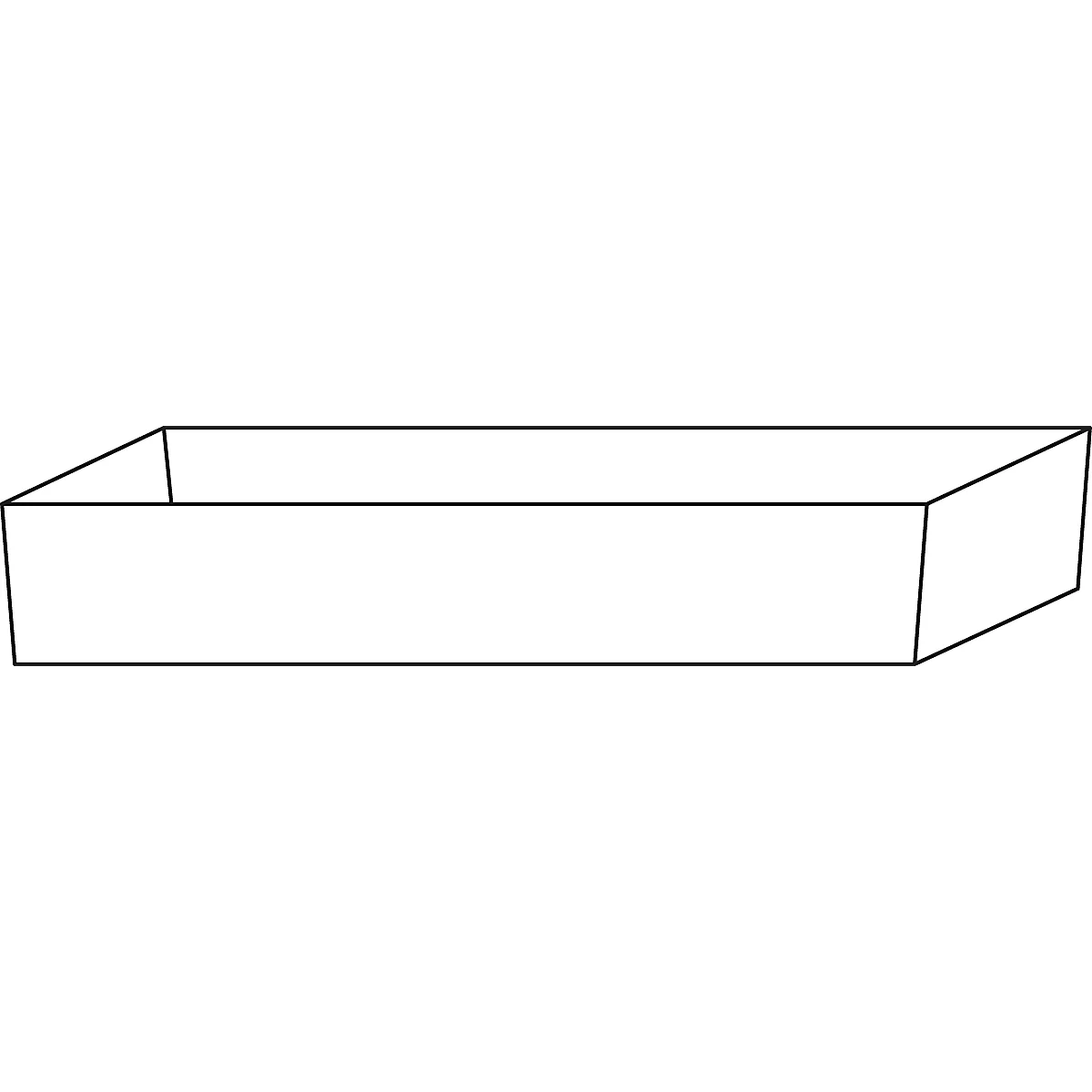 STAWA-R bac collecteur au sol pour les armoires de sécurité asecos des séries Q30, Q90 et S90, acier inoxydable 1.4016, L 1042 x P 507 x H 86 mm, 33 l