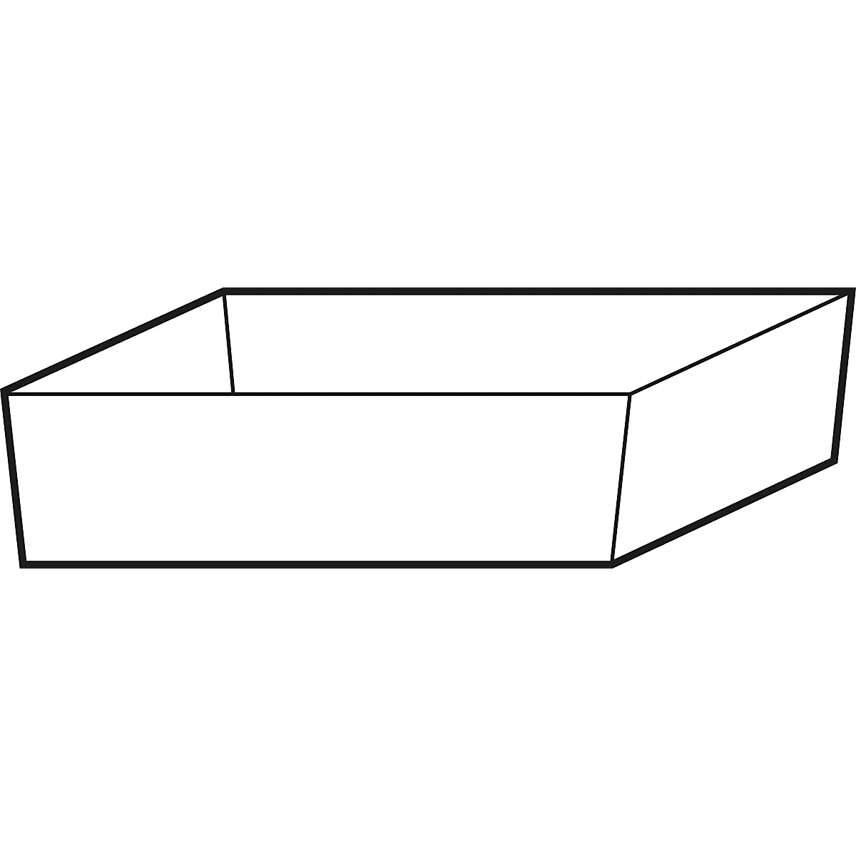 Stawa-R bodemopvangbak voor asecos veiligheidskasten van de series Q30, Q90, S90 en K90, plaatstaal, lichtgrijs, B 442 x D 507 x H 127 mm, 22 l