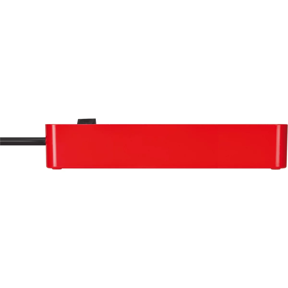 Steckdosenleiste brennenstuhl Ecolor, 4-fach im Winkel von 45°, mit Schalter, IP20, Kabellänge 1,5 m, L 235 x B 58 x T 80 mm, Kunststoff, rot-schwarz