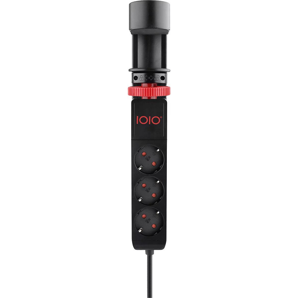 Steckdosenleiste Olympia IOIO SL 3000, 3-fach + 2 x USB-A und 1 x USB-C, Kabellänge 1,5 m, Polypropylen, schokobraun