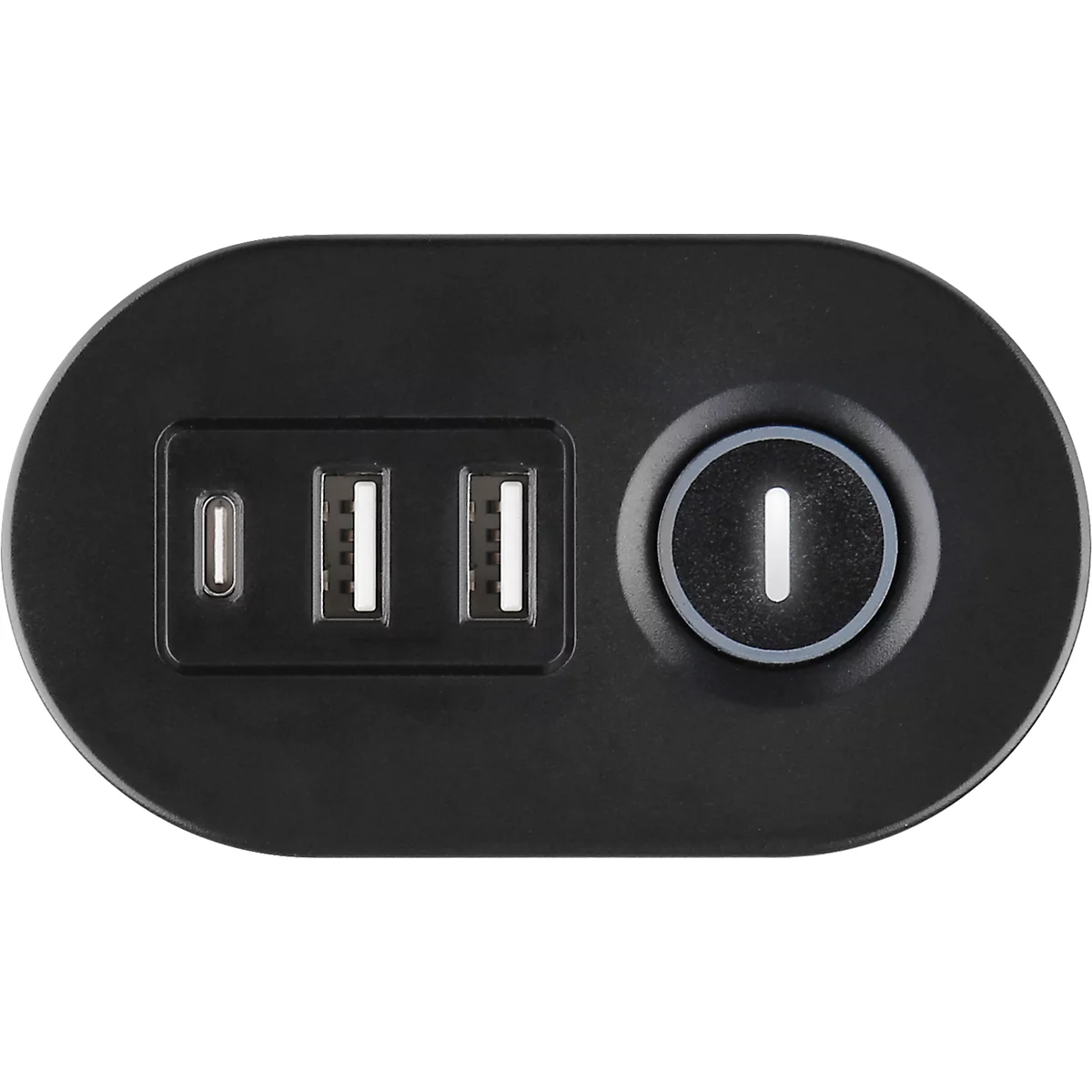 Steckdosenleiste Olympia IOIO SL 3000, 3-fach + 2 x USB-A und 1 x USB-C, Kabellänge 1,5 m, Polypropylen, schokobraun