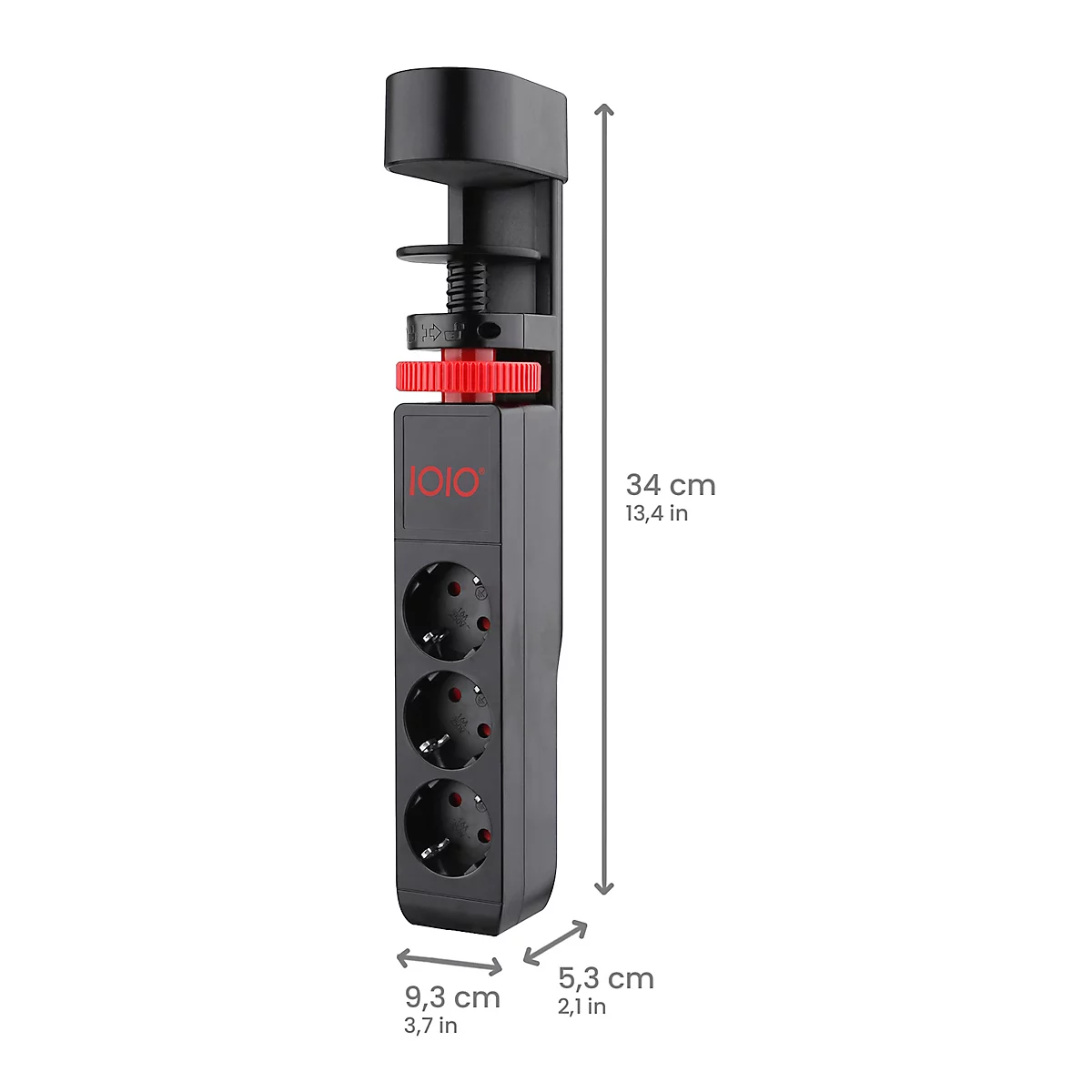 Steckdosenleiste Olympia IOIO SL 3000, 3-fach + 2 x USB-A und 1 x USB-C, Kabellänge 1,5 m, Polypropylen, schokobraun